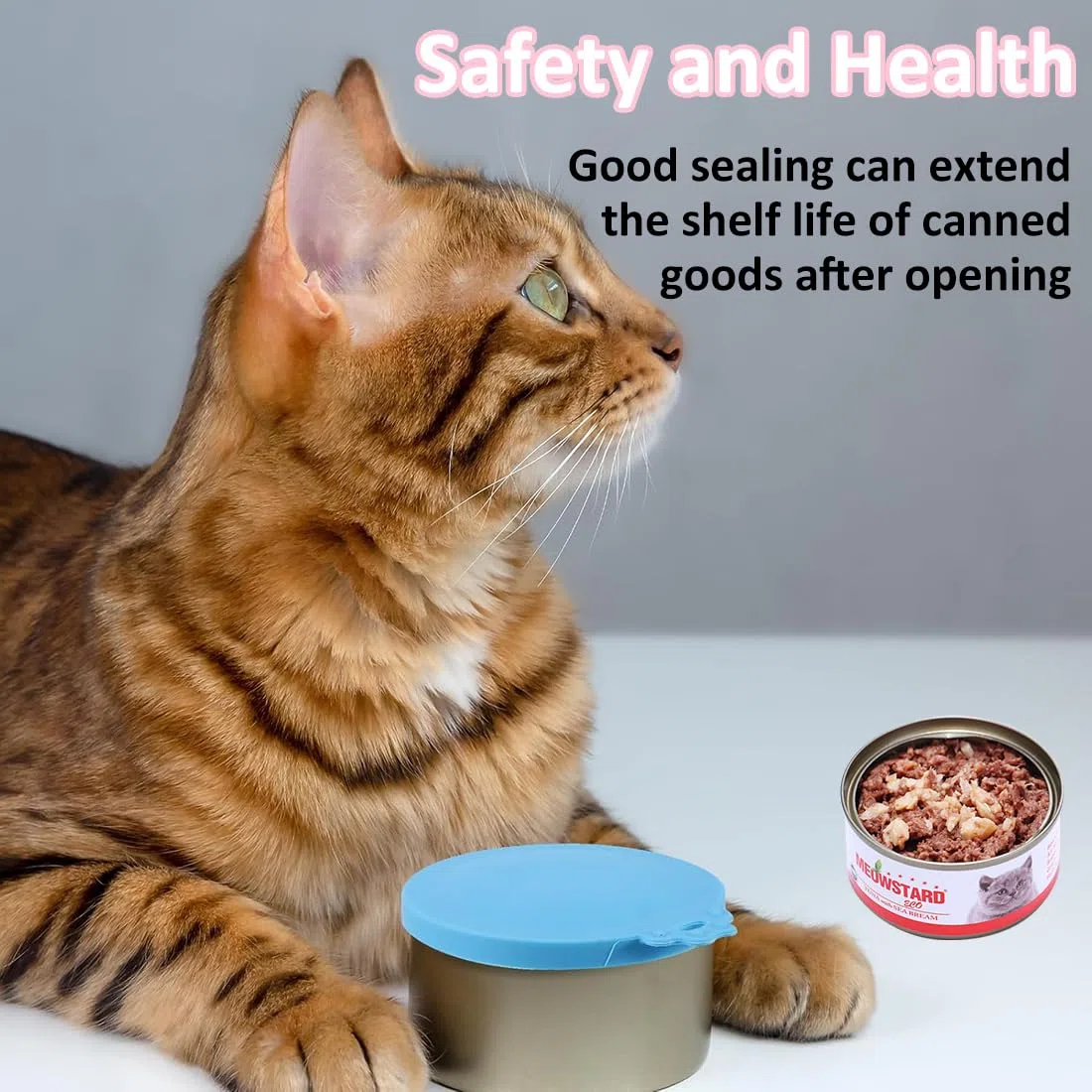 3 Pezzi Coperture per Lattine per Animali, Ucoperchi Universali in Silicone per Barattoli di Latta per Cani e Gatti Coperchi con 3 Cucchiai