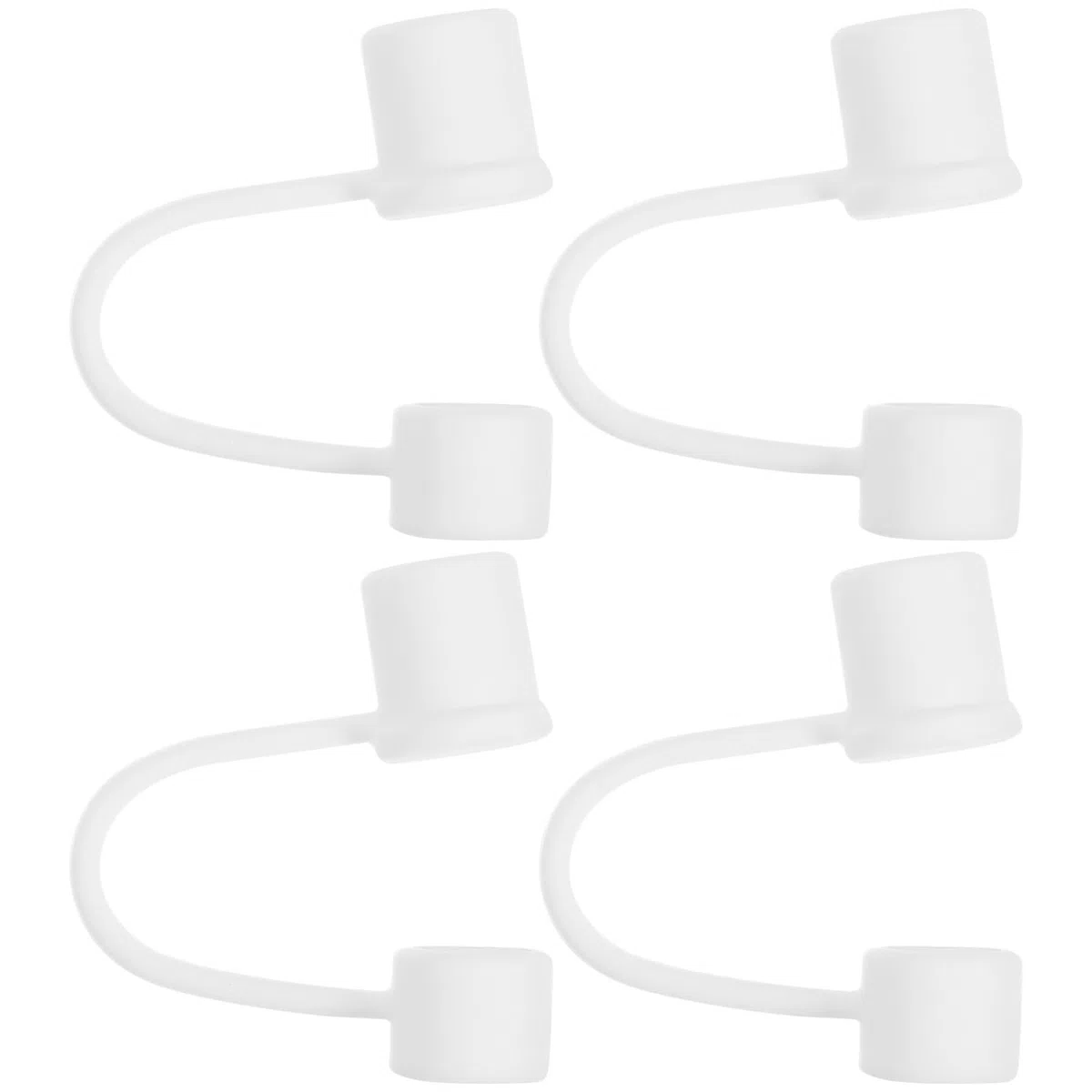 Uonlytech Tappi di Silicone per Cannucce 4 Pezzi Coperture Antipolvere Pratiche e Resistenti per Bevande Riutilizzabili e Trasporto Comodo