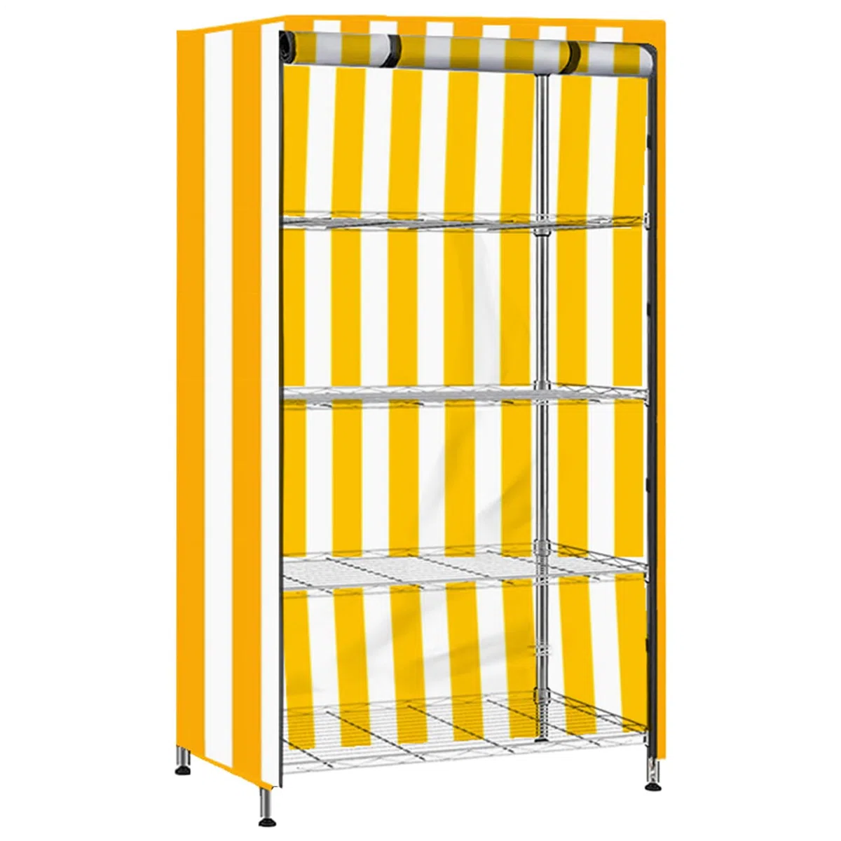 Generico Copri Scaffali - Copertura Protettiva per Scaffali Metallici | Rivestimento Resistente 210D Impermeabile Antipolvere per Dispensa Cucina Garage Armadio Interno ed