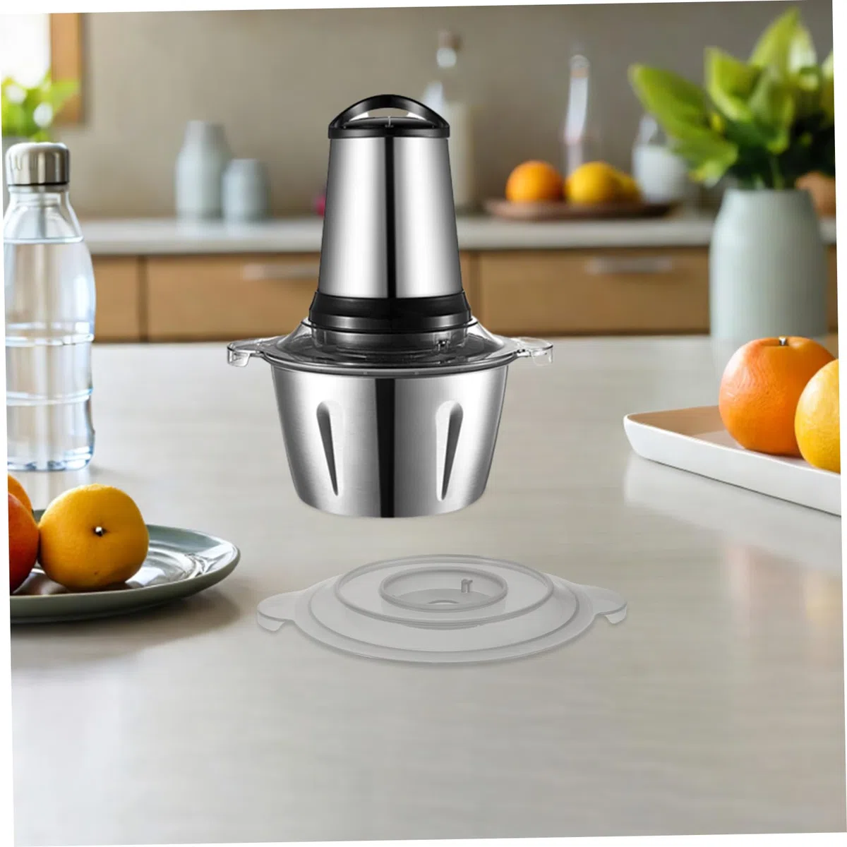 Coperchio Paraspruzzi da 2l in Plastica Trasparente Compatibile, Accessorio Affidabile per Tritacarne Elettrico per Cucina Domestica