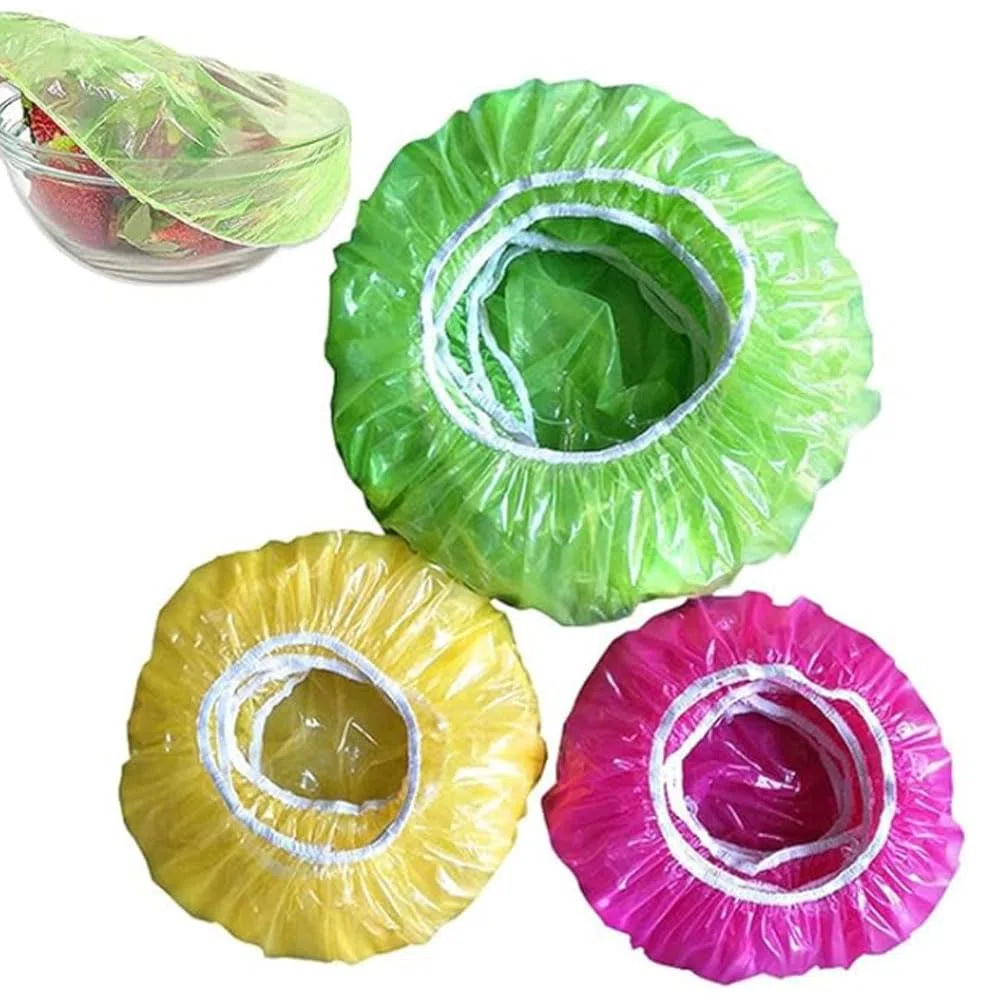 60 pezzi Coperchi per ciotole in plastica da, coperchi per alimenti in plastica morbida grandi, medi e piccoli per frutta e verdura per prevenire la polvere e mantenerli freschi