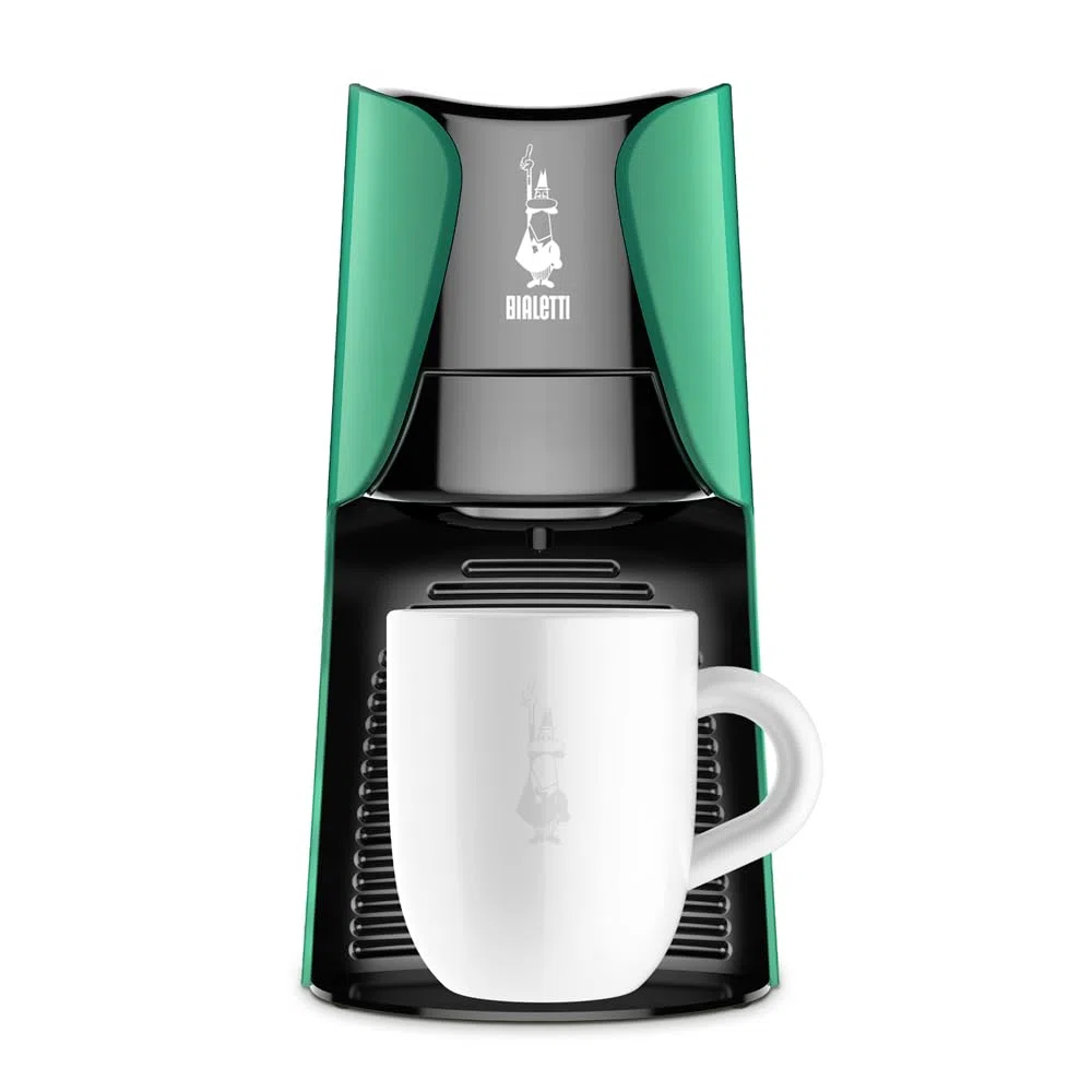 Bialetti Dama, Macchina Espresso a Cialde ESE 100% compostabili, Plastica Riciclata, Verde