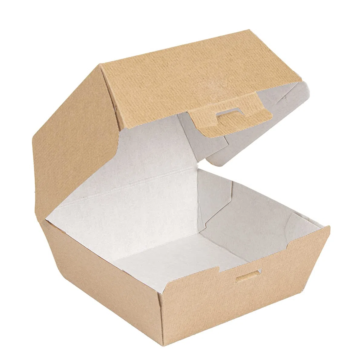 Garcia de Pou 50 pezzi - Scatole Hamburger 'Thepack' 220 G/M2 13 x 12,5 x 9 cm naturale cartone ondulato Nano-Micro