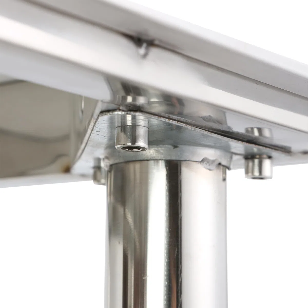 Tavolo da lavoro in acciaio inox, 120 x 85 x 60 cm, con alzata, portata fino a 250 kg, tavolo da cucina in acciaio inox, con piedini regolabili e ampio ripiano inferiore