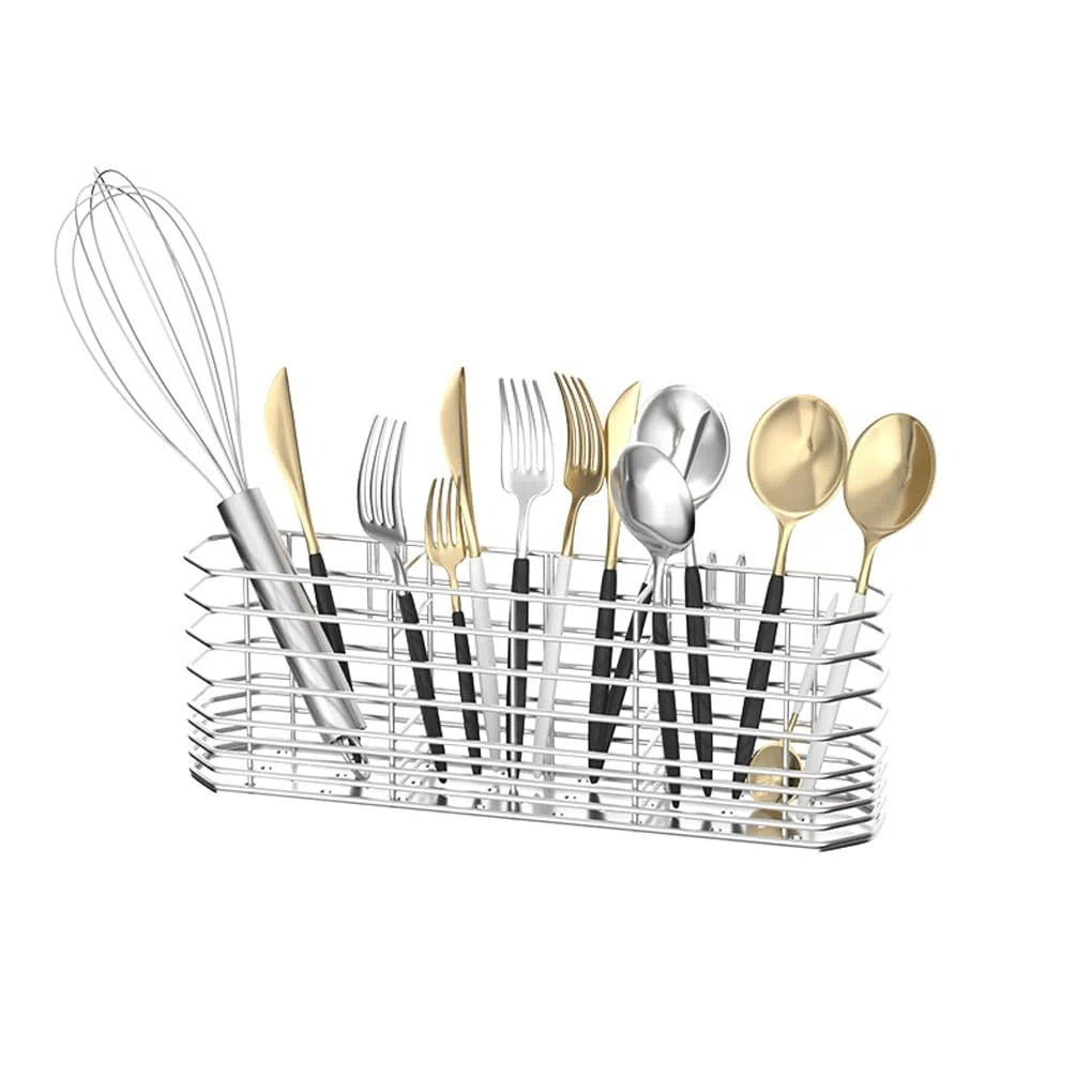 Portaposate in acciaio Per inox ad asciugatura rapida con gancio Cesto portaposate in acciaio Per inox per utensili da cucina Cesto portaposate
