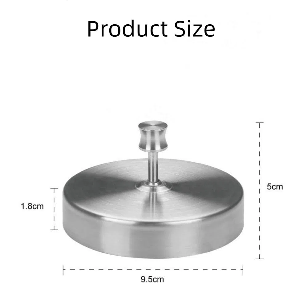 Pressa per hamburger in acciaio inox di qualità alimentare con rivestimento antiaderente Patty Presse con manico regolabile