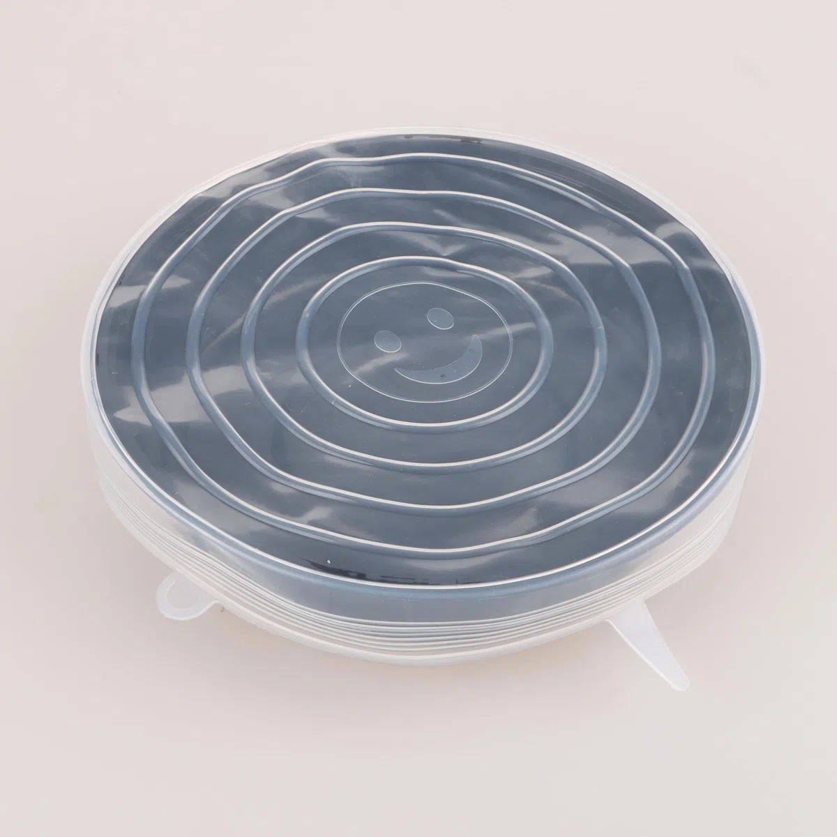6 coperchi in silicone estensibili, 25 cm, rotondi, trasparenti, senza BPA, riutilizzabili, per bicchieri, lattine, frutta