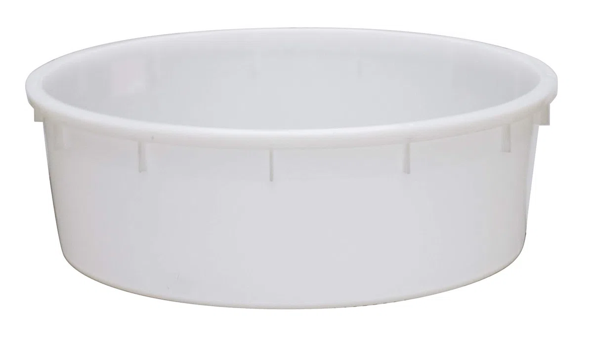 Mastello per enologia in plastica (HDPE), Mis. Ø 110 x 35 cm, capacità 275 Lt, colore neutro (275 Lt - Neutro)
