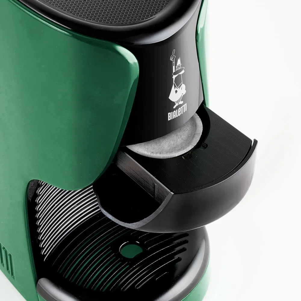 Bialetti Dama, Macchina Espresso a Cialde ESE 100% compostabili, Plastica Riciclata, Verde