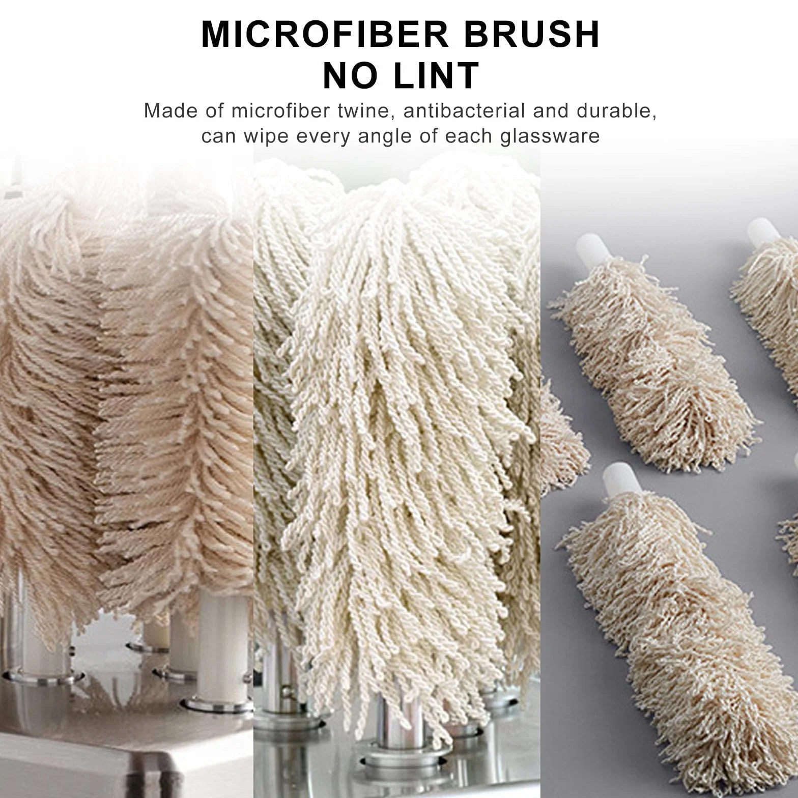 Macchina Lucidatrice per Bicchieri e Bottiglie - 3/5 Spazzole, Asciugatrice Elettrica, Acciaio Inox 304 - per Bar, Ristoranti, Hotel, Enoteche, Cucina Professionale