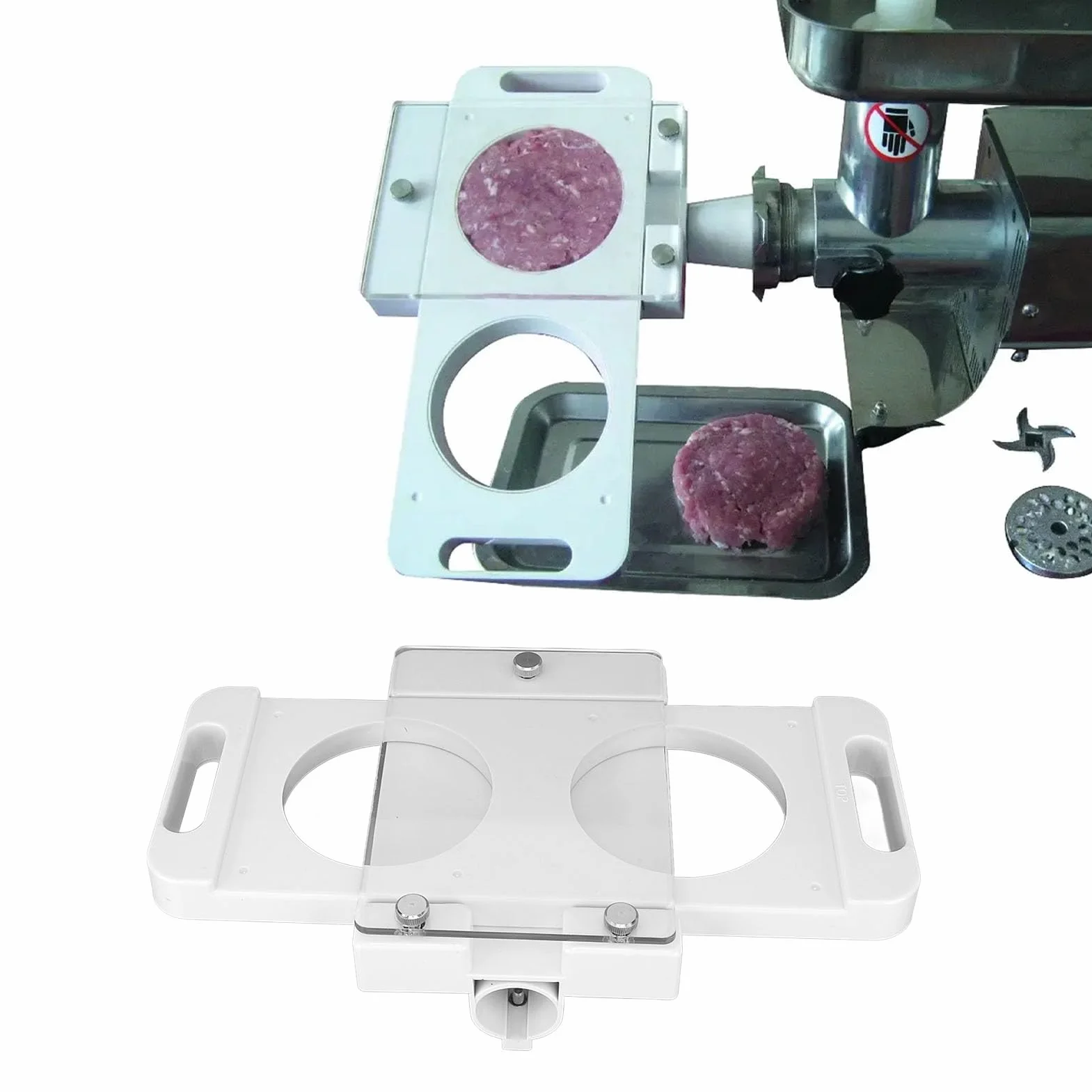 Hamburger Press Patty Maker, Macchina per Hamburger a 2 Fori per tritacarne riempitivo per Salsicce