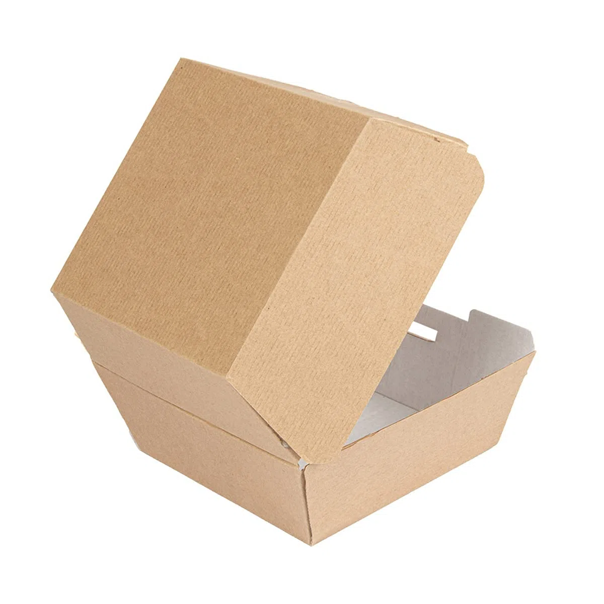 Garcia de Pou 50 pezzi - Scatole Hamburger 'Thepack' 220 G/M2 13 x 12,5 x 9 cm naturale cartone ondulato Nano-Micro