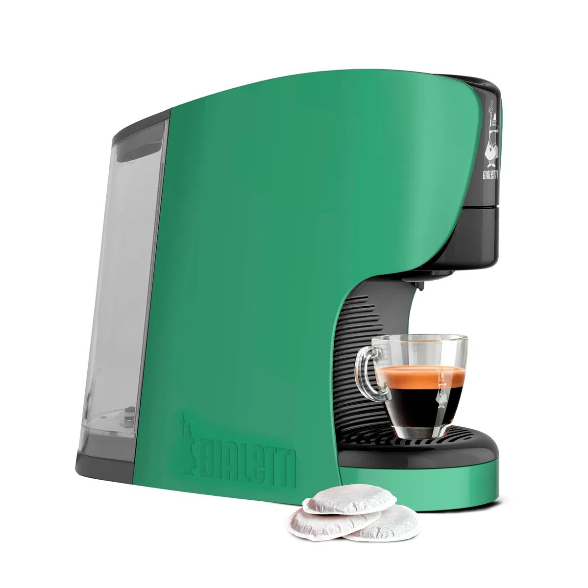 Bialetti Dama, Macchina Espresso a Cialde ESE 100% compostabili, Plastica Riciclata, Verde