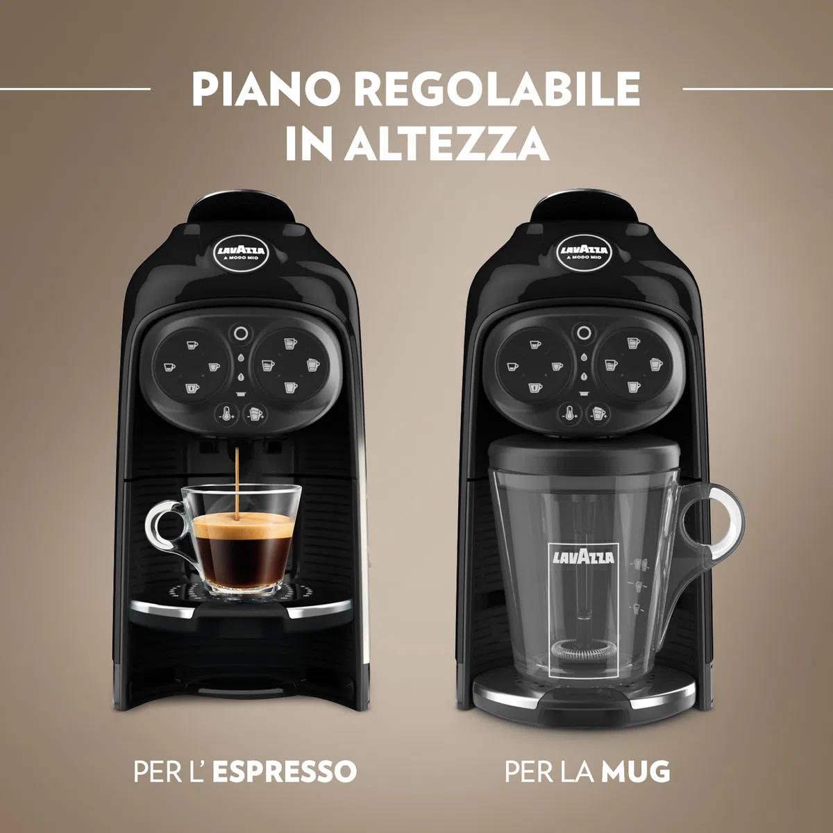 Lavazza, A Modo Mio Macchina per Caffè Deséa Black con 88 Capsule Crema e Gusto Assortite, Macchina per Espresso 1500 W, 220-240 V, 50/60 Hz, Capacità Max 10 Capsule di Caffè e 1.1 Litri d'Acqua