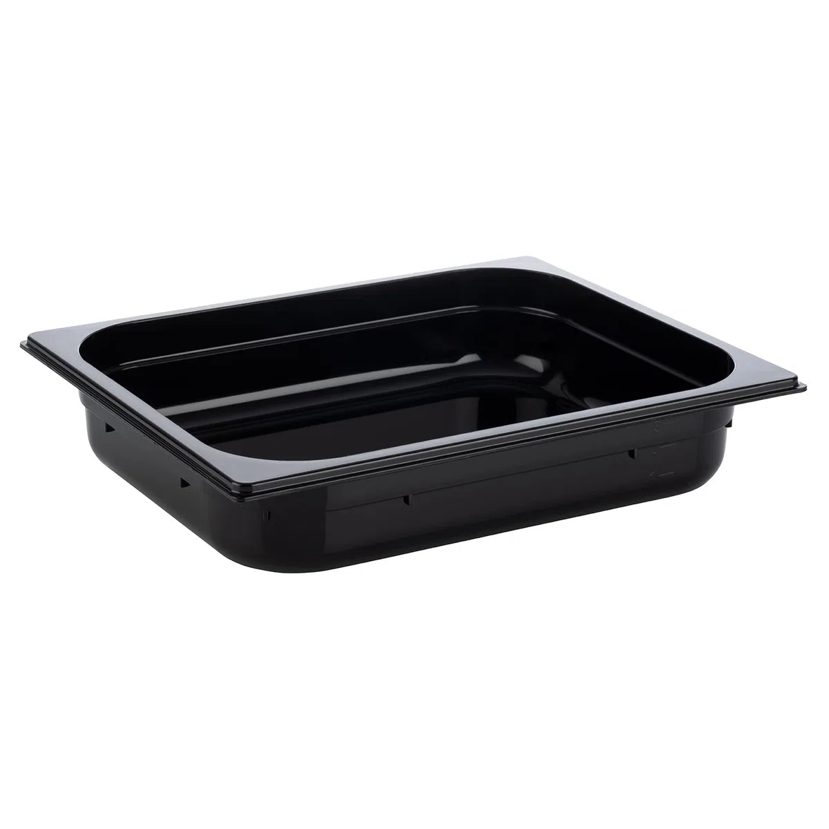 APS 82064 - Contenitore GN 1/2 in policarbonato, dimensioni 325 x 265 mm, altezza 65 mm, volume 3,9 litri, colore: Nero
