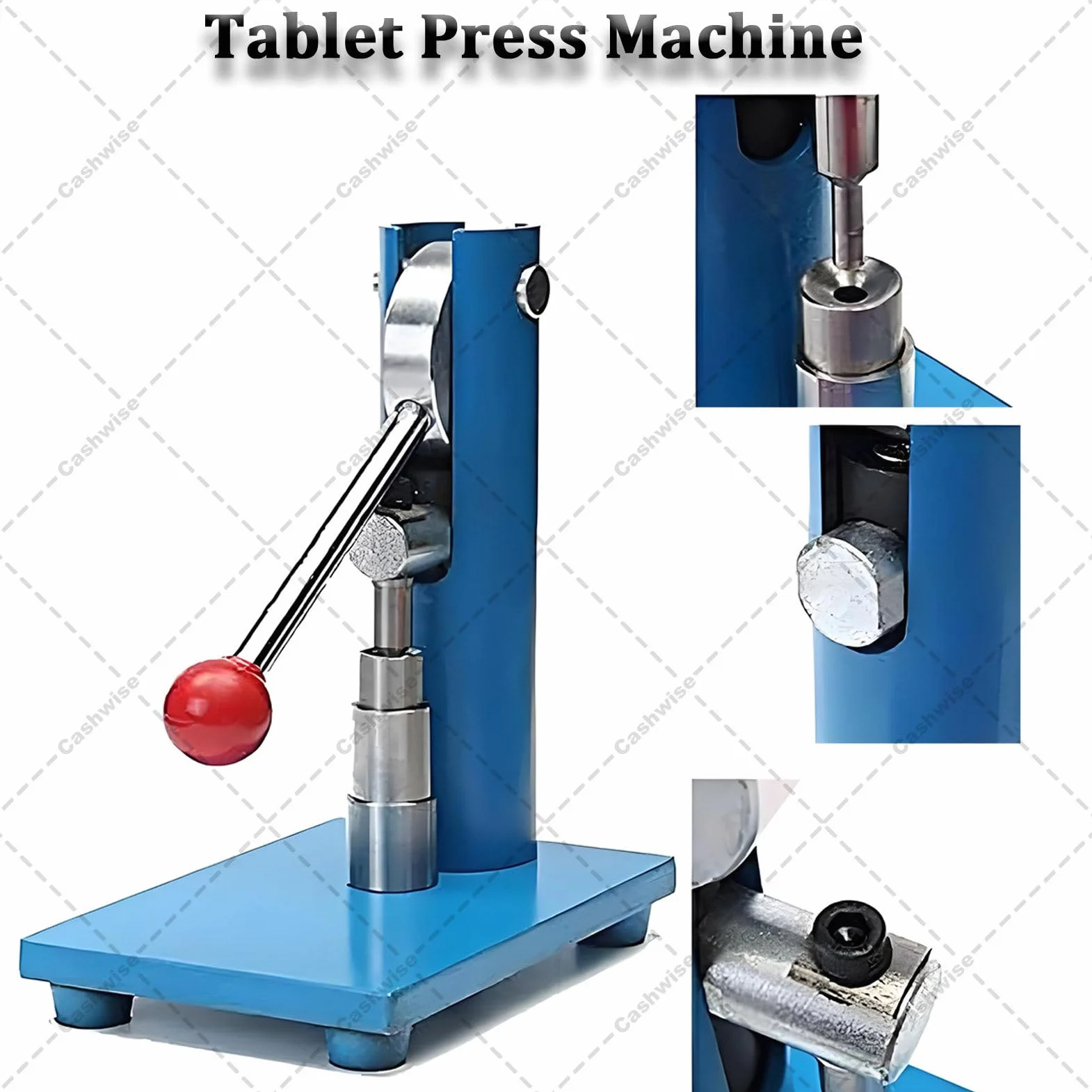 Macchina per la Compressione di compresse, pressa per compresse a Leva, Stampo in Acciaio Inossidabile, Strumento per la Compressione di compresse, per Acido benzoico da Laboratorio 6mm