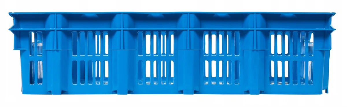Set di 10 Casse Cassette Cestini Agricoli Jestic | 59x39,5x15 cm | per Carne Pesce Frutta Verdura Dura | CE 1935/2004 | Impilabili | Blu | in Plastica