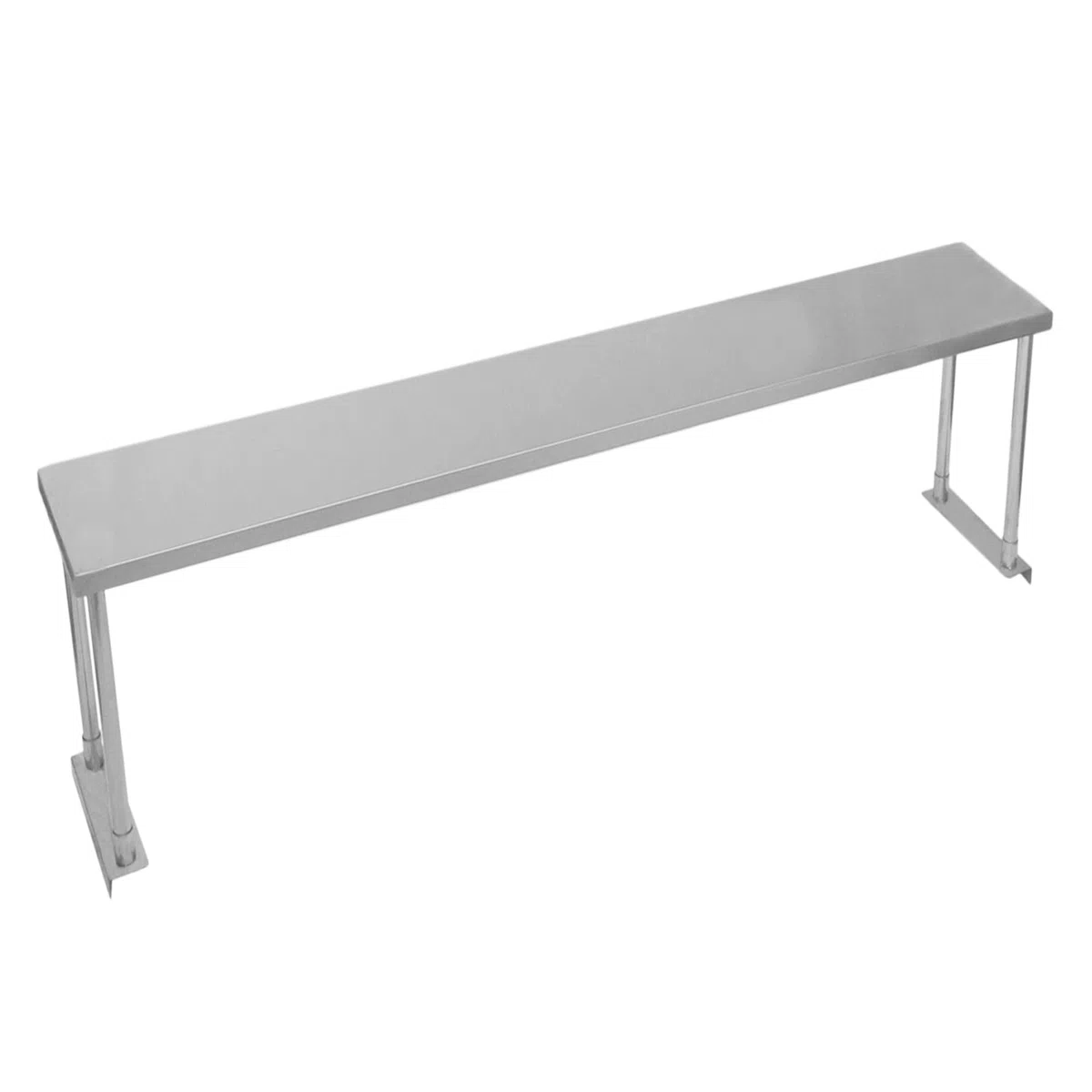 Kukoo - Ripiano con Mensole per Tavolo in Acciaio Inox da Cucina Ristorante, Acciaio Inossidabile Resistente alla Corrosione per Albergo Bar Hotel Catering Pub Largo - Singola - 180cm