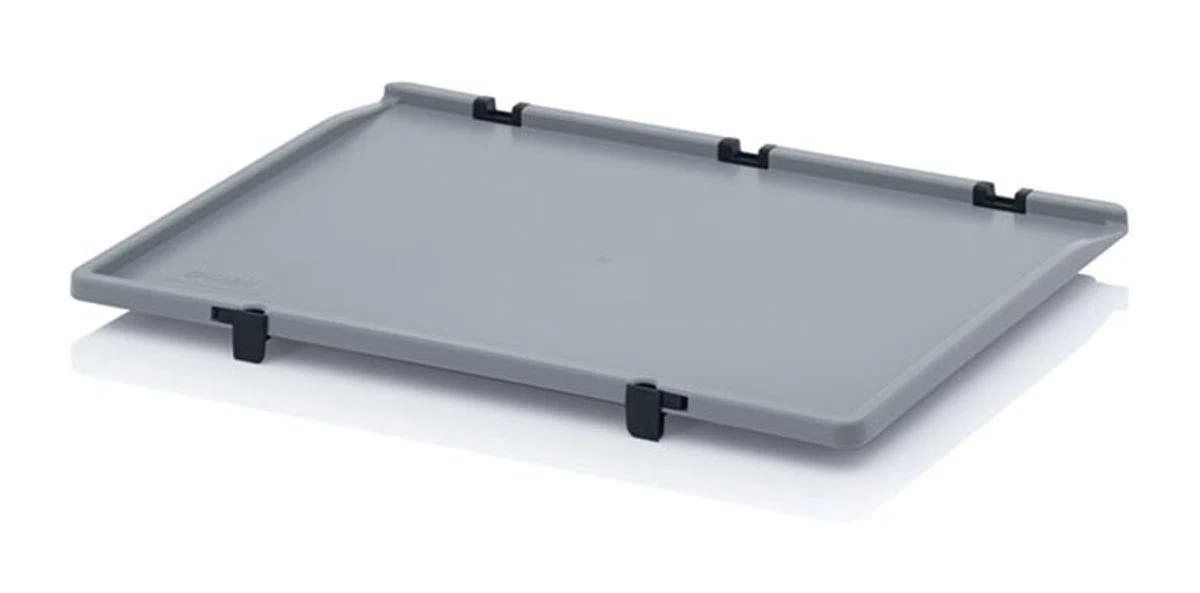 Auer Packaging Eurobox 60 x 40 x 33,5 cm con coperchio a cerniera – Scatola impilabile