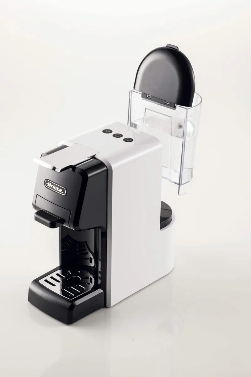 Ariete 1304/00 Macchina da caffè espresso a cassetto per capsule Nespresso*, Dolcegusto* e Lavazza A Modo mio*, cialde e polvere, Bianco