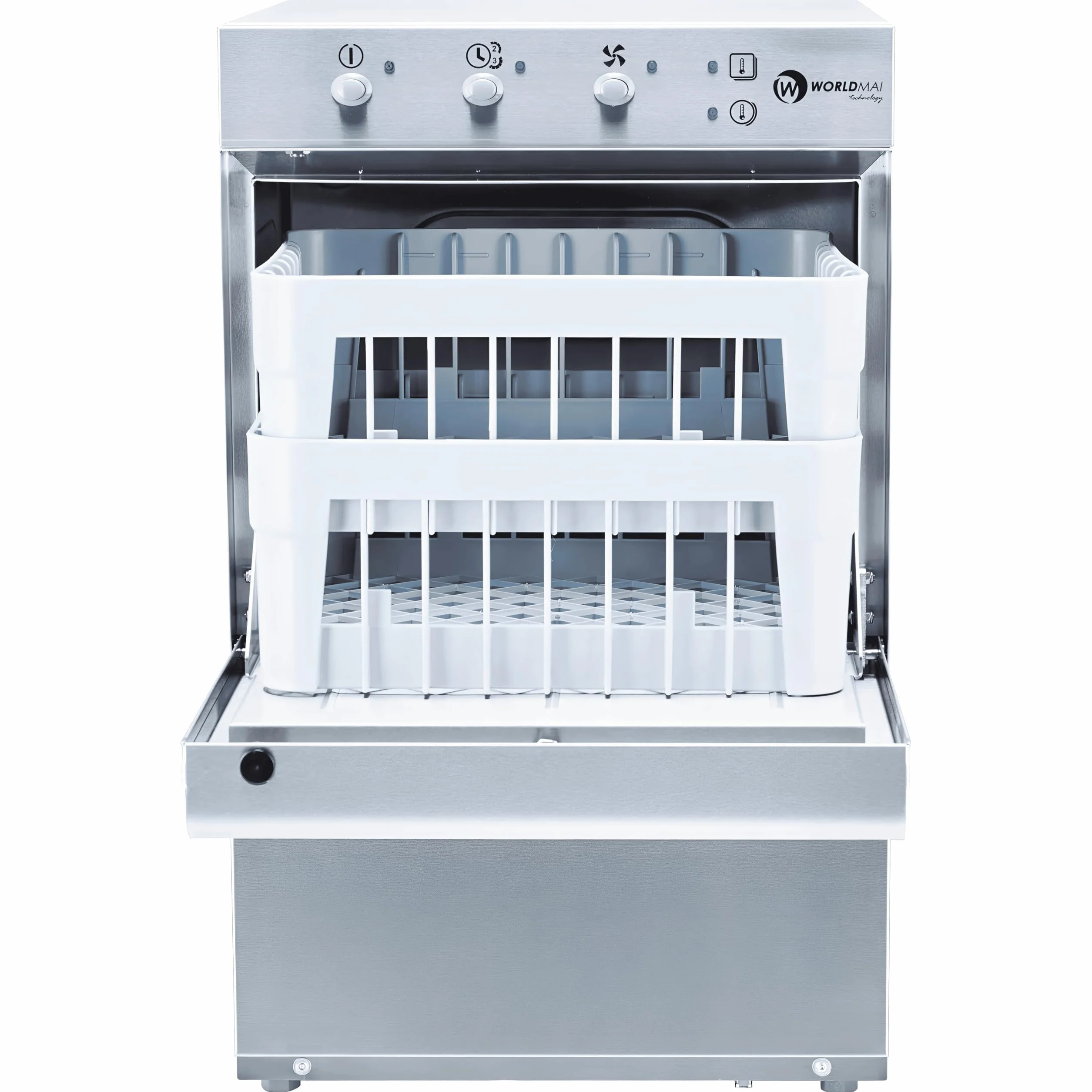 Lavabicchieri Professionale WORLDMAI 35x35 con Pompa di Scarico e Dosatore Brillantante. Macchina Lavapiatti per Cucina di Ristorante, Bar e Horeca. - MADE IN EUROPE