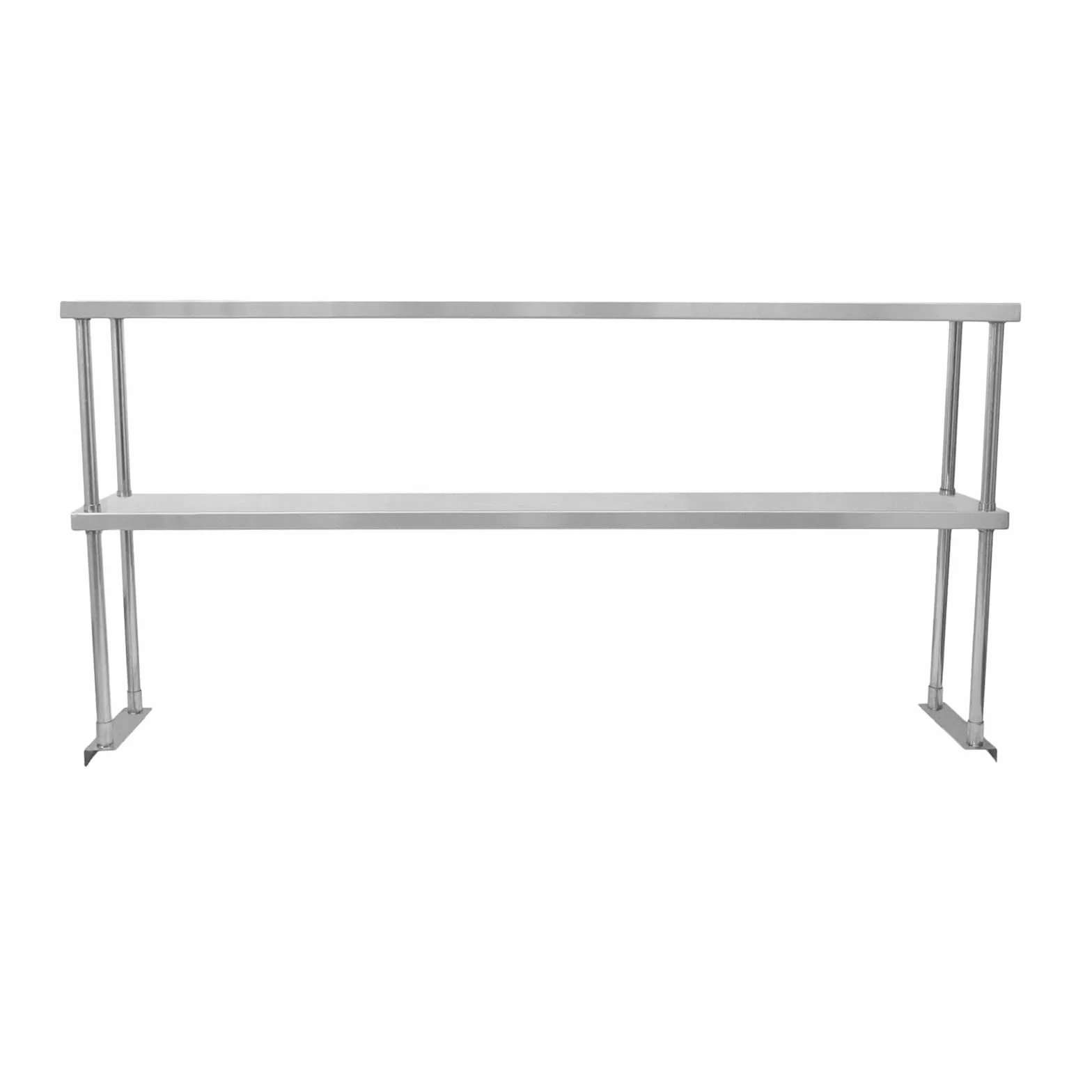 Kukoo - Ripiano con Mensole per Tavolo in Acciaio Inox da Cucina Ristorante, Acciaio Inossidabile Resistente alla Corrosione per Albergo Bar Hotel Catering Pub Largo - Doppia - 150cm