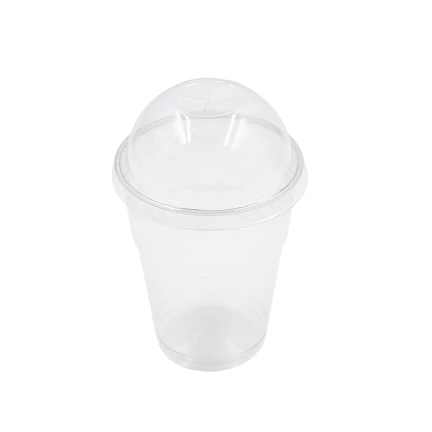 Coperchio con Foro a Cupola in Pet Riciclabile per Bicchiere 350/400/500 ml – 150 pz - Bicchieri da Asporto Bevande Fredde e Calde