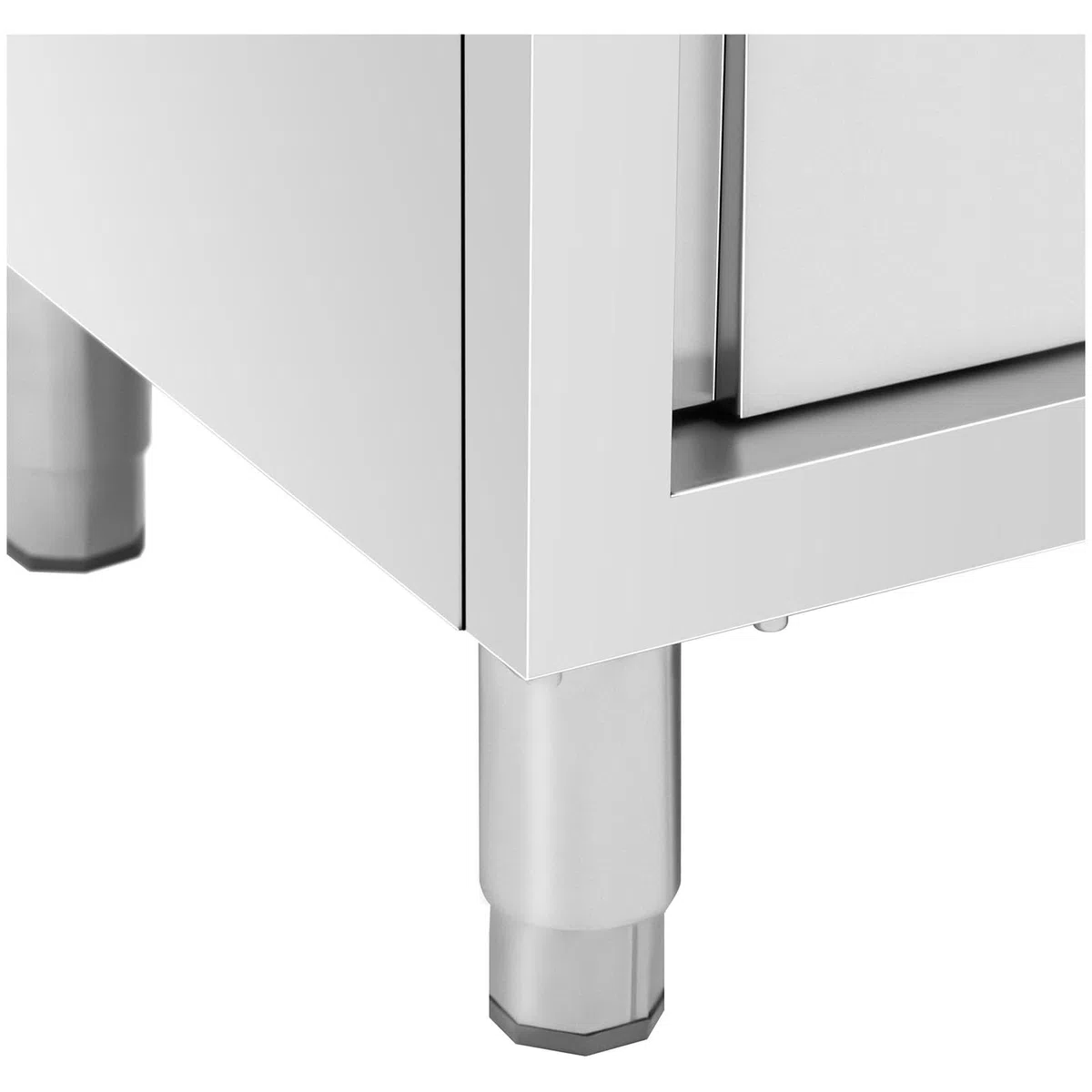 Royal Catering RCAT-120/50-C - Armadietto per stoviglie in acciaio INOX, 1200 x 500 x 1800 mm, 4 ripiani fino a 200 kg, in acciaio INOX