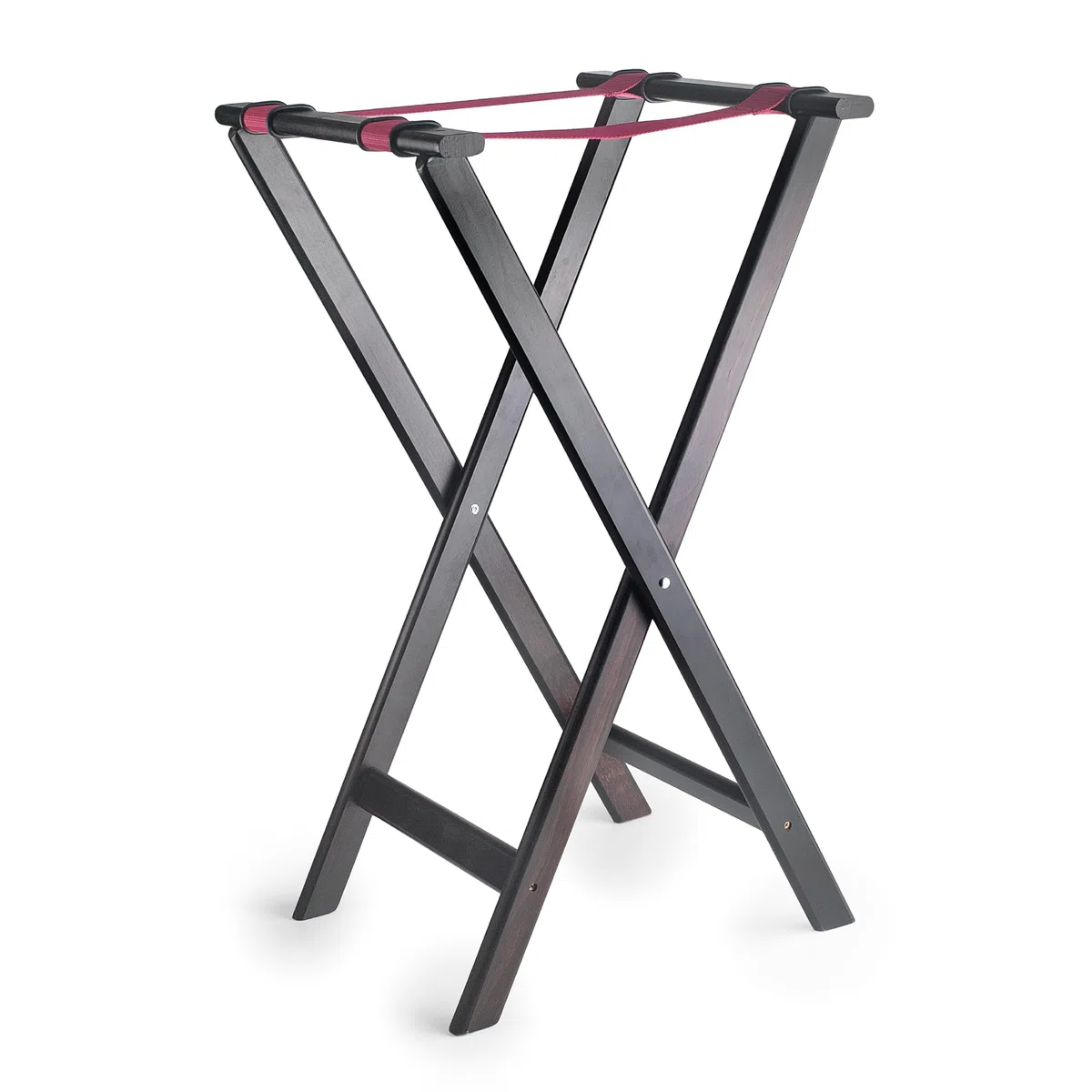 Lacor - 61869 - Portavassoi Sylva, Legno Di Betulla, 43,5 x 46 x 82 cm, 100% Pieghevole, Rondelle Regolabili, Piedini Antiscivolo Per Una Maggiore Stabilità, Nero