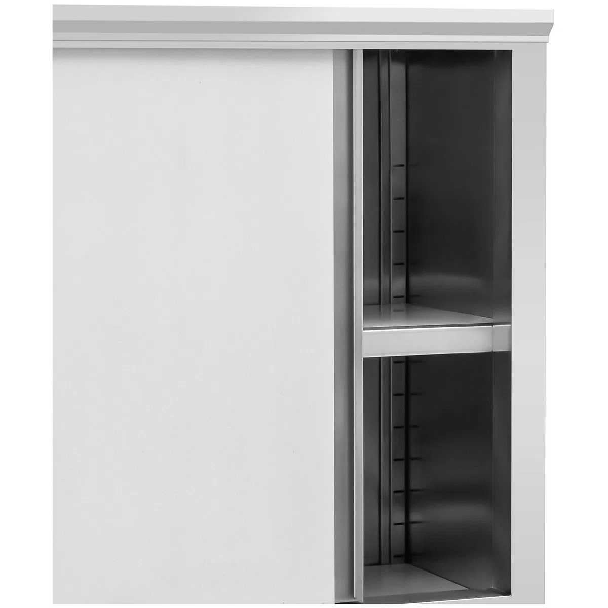 Royal Catering RCAT-120/50-C - Armadietto per stoviglie in acciaio INOX, 1200 x 500 x 1800 mm, 4 ripiani fino a 200 kg, in acciaio INOX
