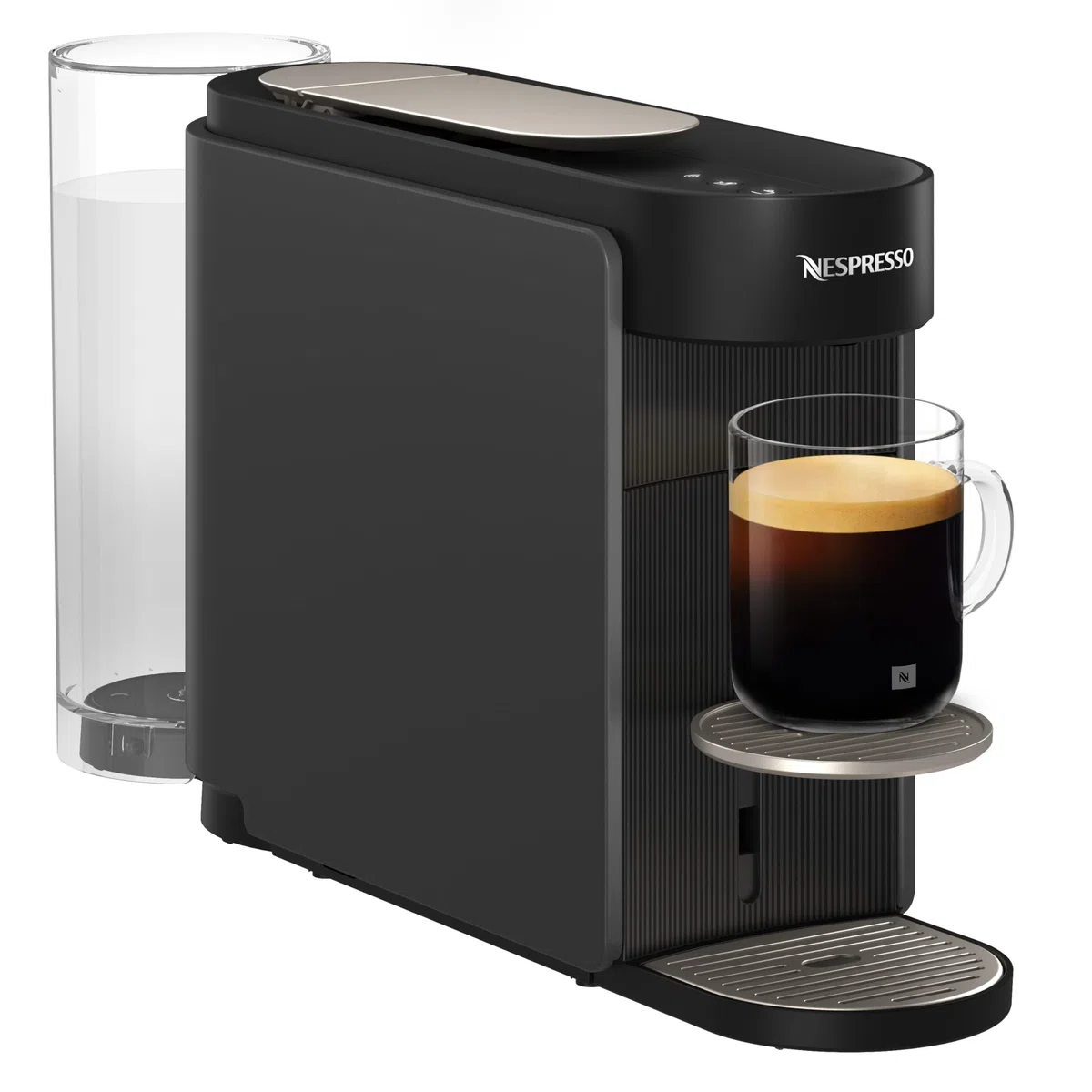 Nespresso De'Longhi Vertuo Up – Macchina da Caffè in Capsule con 6 Formati Tazza, Tecnologia Centrifusion, Riscaldamento Rapido, Serbatoio 1.4L,Modalità Creazioni, Design Compatto,Grigia (ENV200.GY)