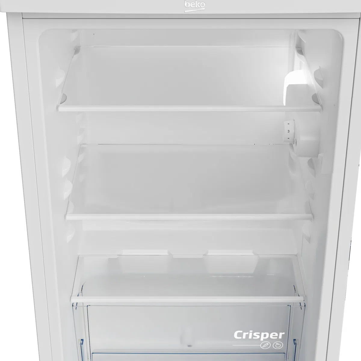 Beko - TS190040N - Frigorifero Sottotavolo, Classe E, Statico, Volume Totale Netto: 88 litri, Controllo Meccanico, Colore Bianco, 38dBA, Dimensioni HxLxP:81,8x47,5x50,0