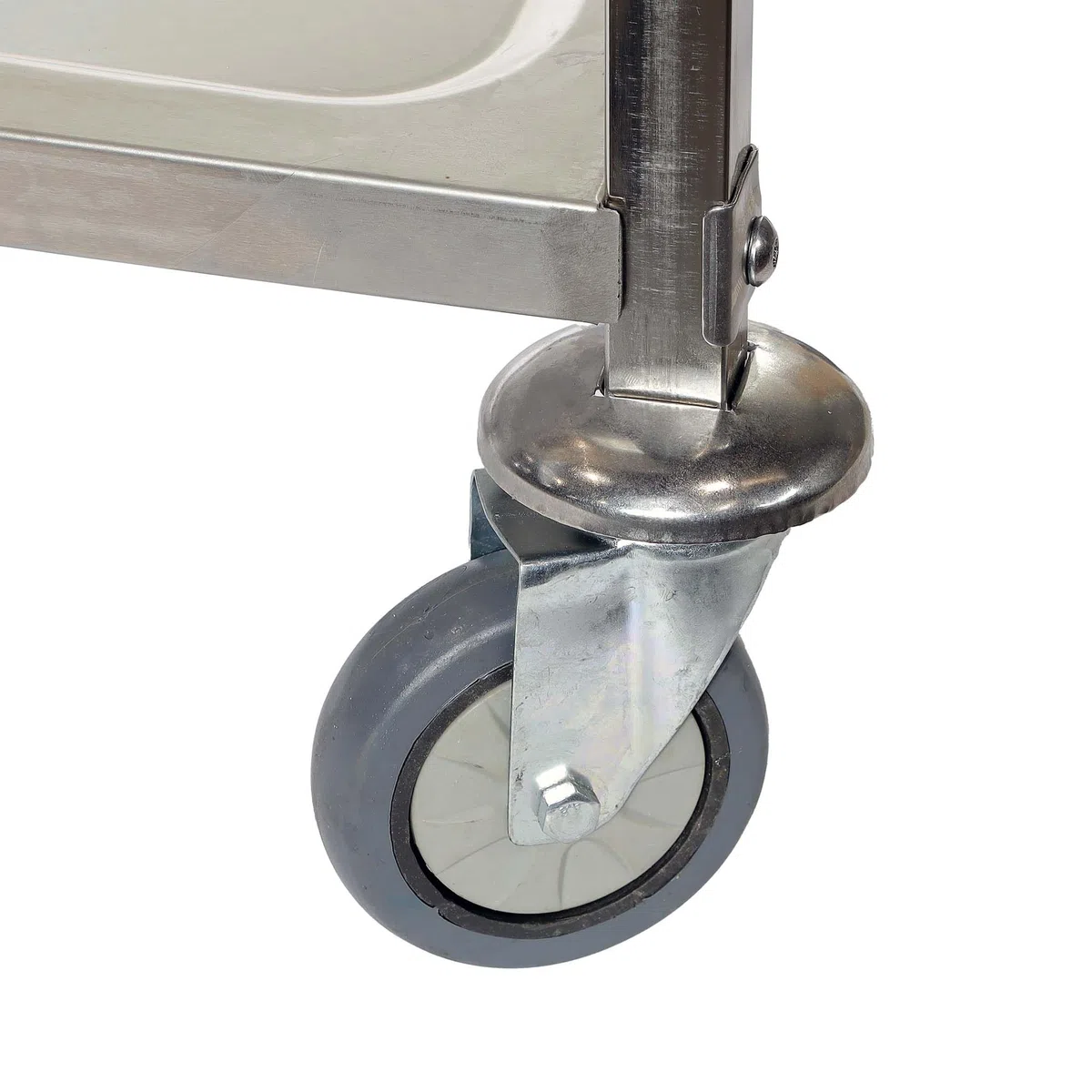 Wiltec Carrello portavivande in acciaio inox 2 ripiani freni max 150kg Carrello da cucina