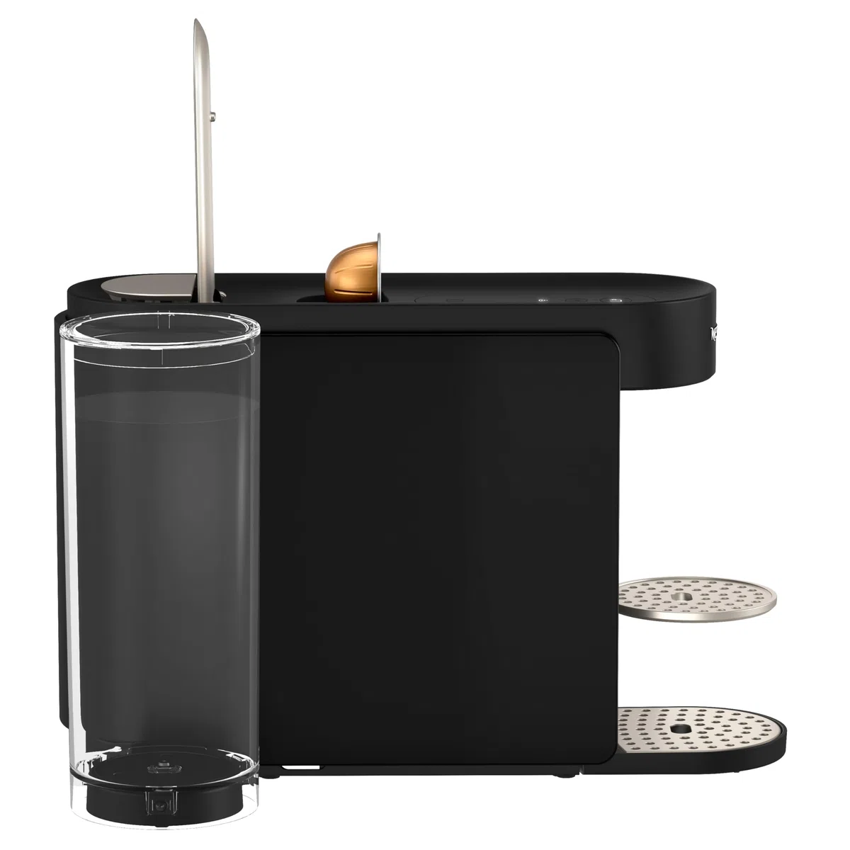 Nespresso De'Longhi Vertuo Up – Macchina da Caffè in Capsule con 6 Formati Tazza, Tecnologia Centrifusion, Riscaldamento Rapido, Serbatoio 1.4L,Modalità Creazioni, Design Compatto,Grigia (ENV200.GY)