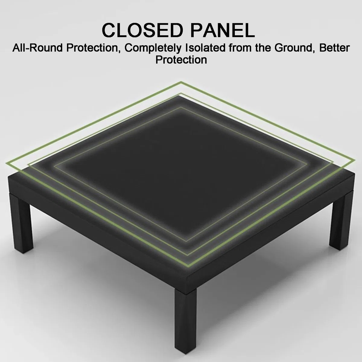 Pallet in metallo Carico Rastrelliere di stoccaggio, Rialzo da 10 cm/20 cm Vassoio di base per cucine, Mobili Supporto di base per elettrodomestici per magazzini Garage Cucine Negozi(Black,35x35x10cm)