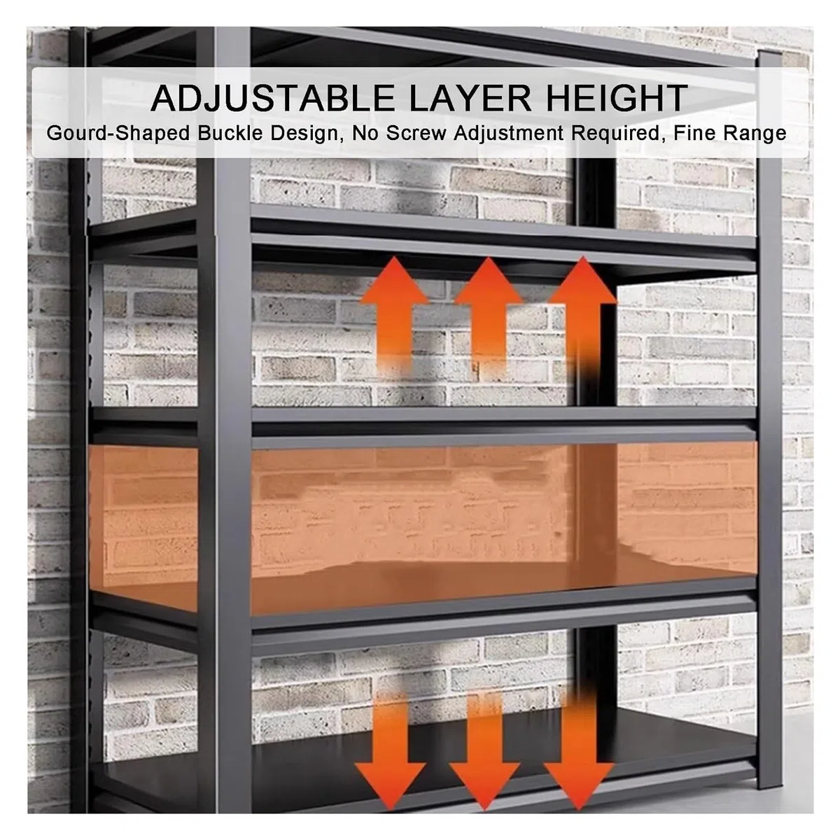Scaffale in metallo a 5 ripiani, resistente, regolabile, montaggio senza bulloni, scaffale industriale per supermercato, cucina, balcone (40 x 30 x 160 cm)