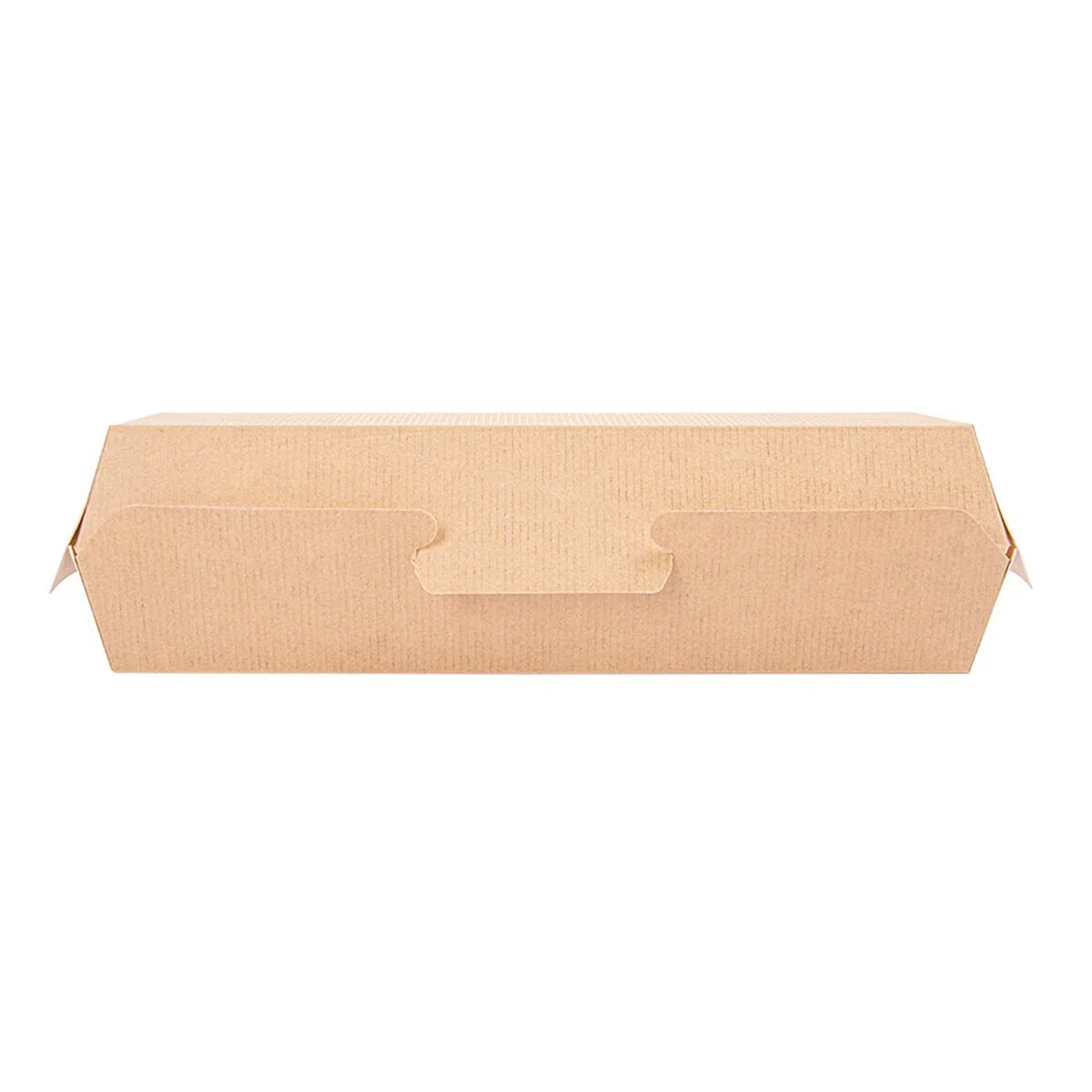 50 pezzi - Conchiglie "Hot Dog" 'Thepack' 220 g/M2 23,2 x 9 x 6,3 cm naturale cartone ondulato Nano-Micro