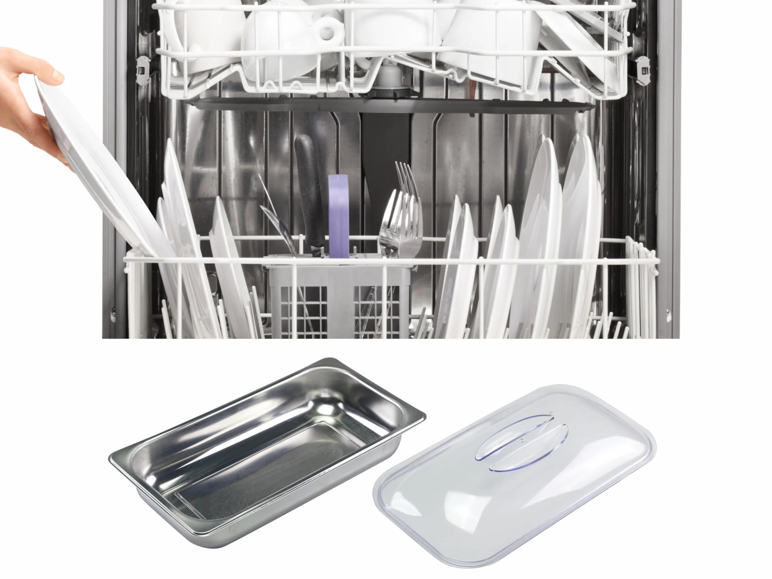 BEPER P101TEM002 Scaldavivande da Buffet, Mantenitore di Calore per Pietanze, 4 Vassoi Rimovibili + Base Piastra Calda, Termostato Regolabile e Maniglie Termoisolanti, Ideale per feste ed eventi