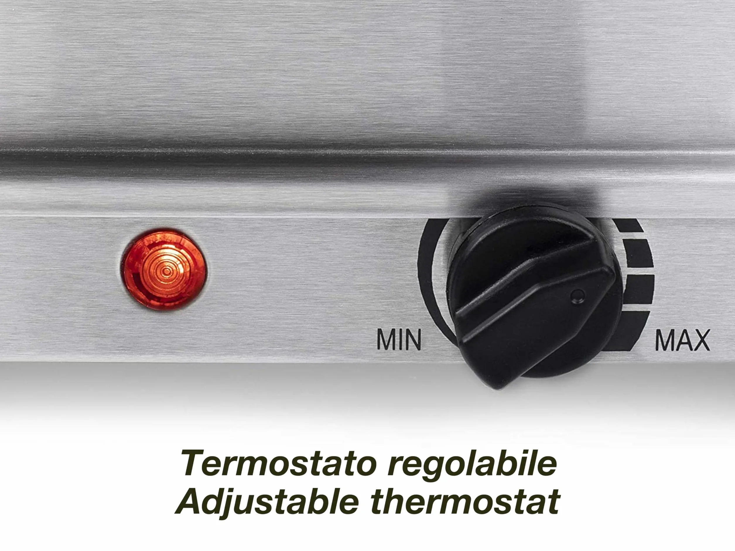BEPER P101TEM002 Scaldavivande da Buffet, Mantenitore di Calore per Pietanze, 4 Vassoi Rimovibili + Base Piastra Calda, Termostato Regolabile e Maniglie Termoisolanti, Ideale per feste ed eventi