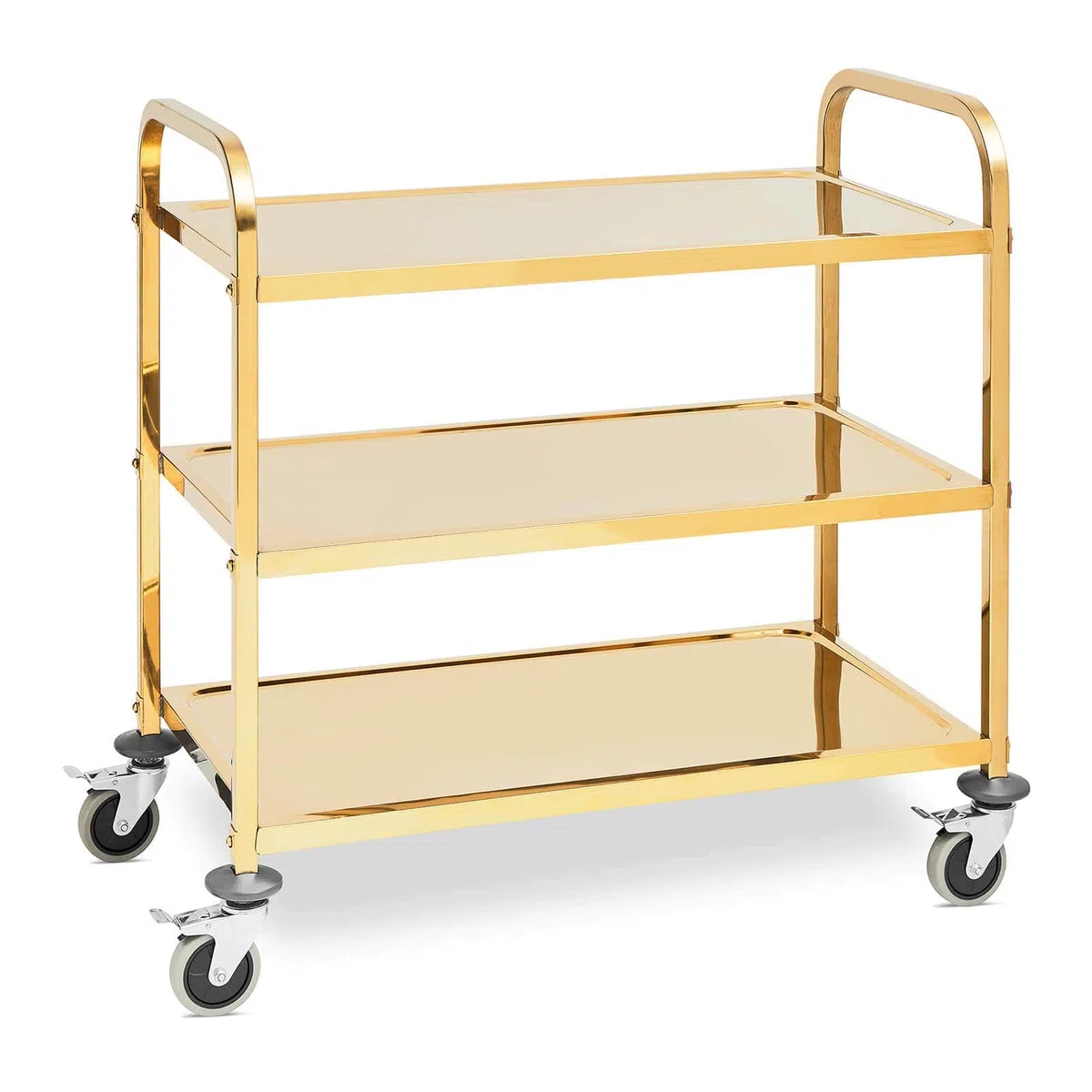Royal Catering Carrello di Servizio RCSW 3.1G (3 ripiani, fino a 300 kg, ripiani: 89,5 x 49,5 cm)