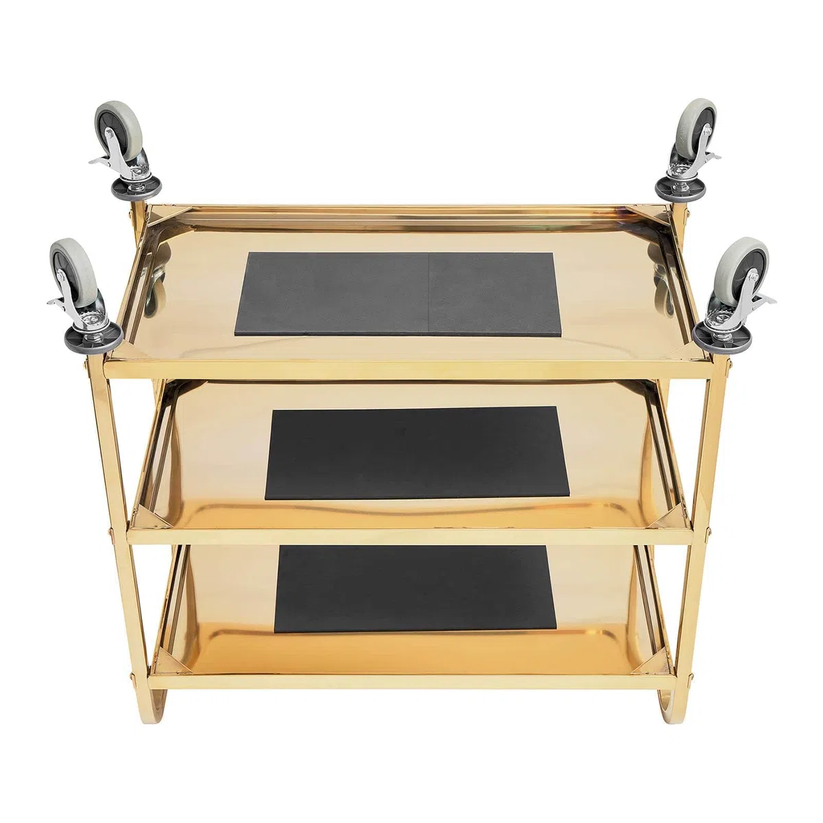 Royal Catering Carrello di Servizio RCSW 3.1G (3 ripiani, fino a 300 kg, ripiani: 89,5 x 49,5 cm)