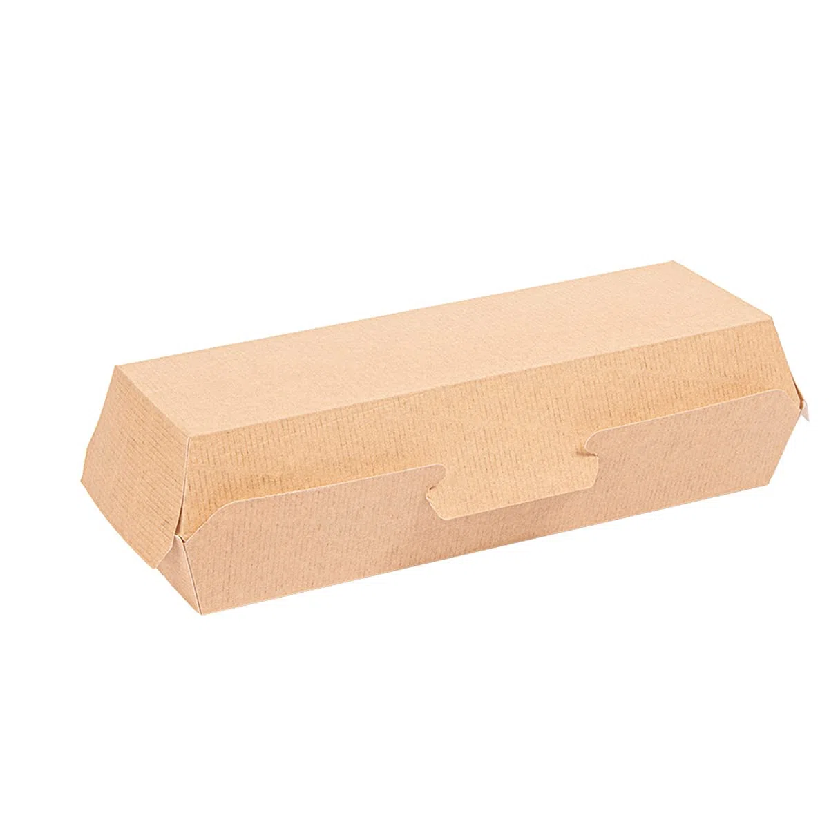 50 pezzi - Conchiglie "Hot Dog" 'Thepack' 220 g/M2 23,2 x 9 x 6,3 cm naturale cartone ondulato Nano-Micro