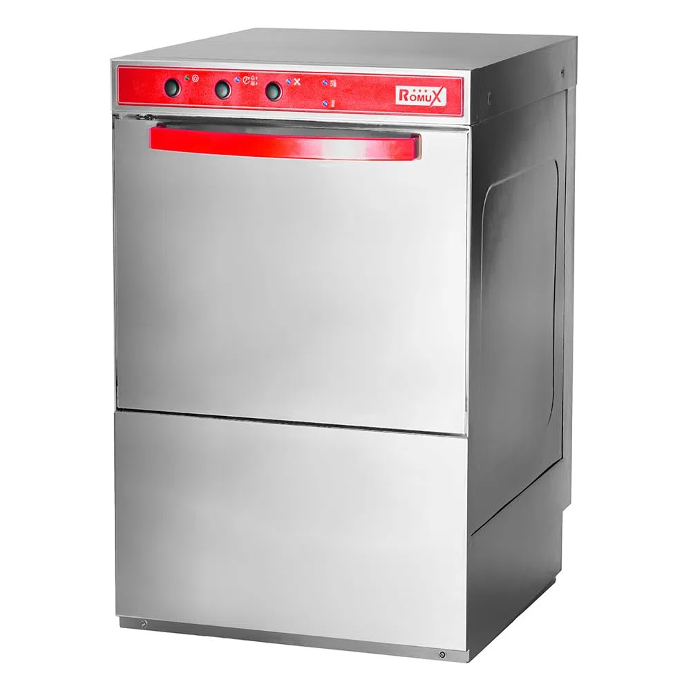 Lavastoviglie Professionale 50x50 cm con Pompa Brillantante, Detergente e Scarico | Lavastoviglie per Ristorazione | Lavastoviglie Industriale con Lavaggio Rapido per Bar e Ristoranti
