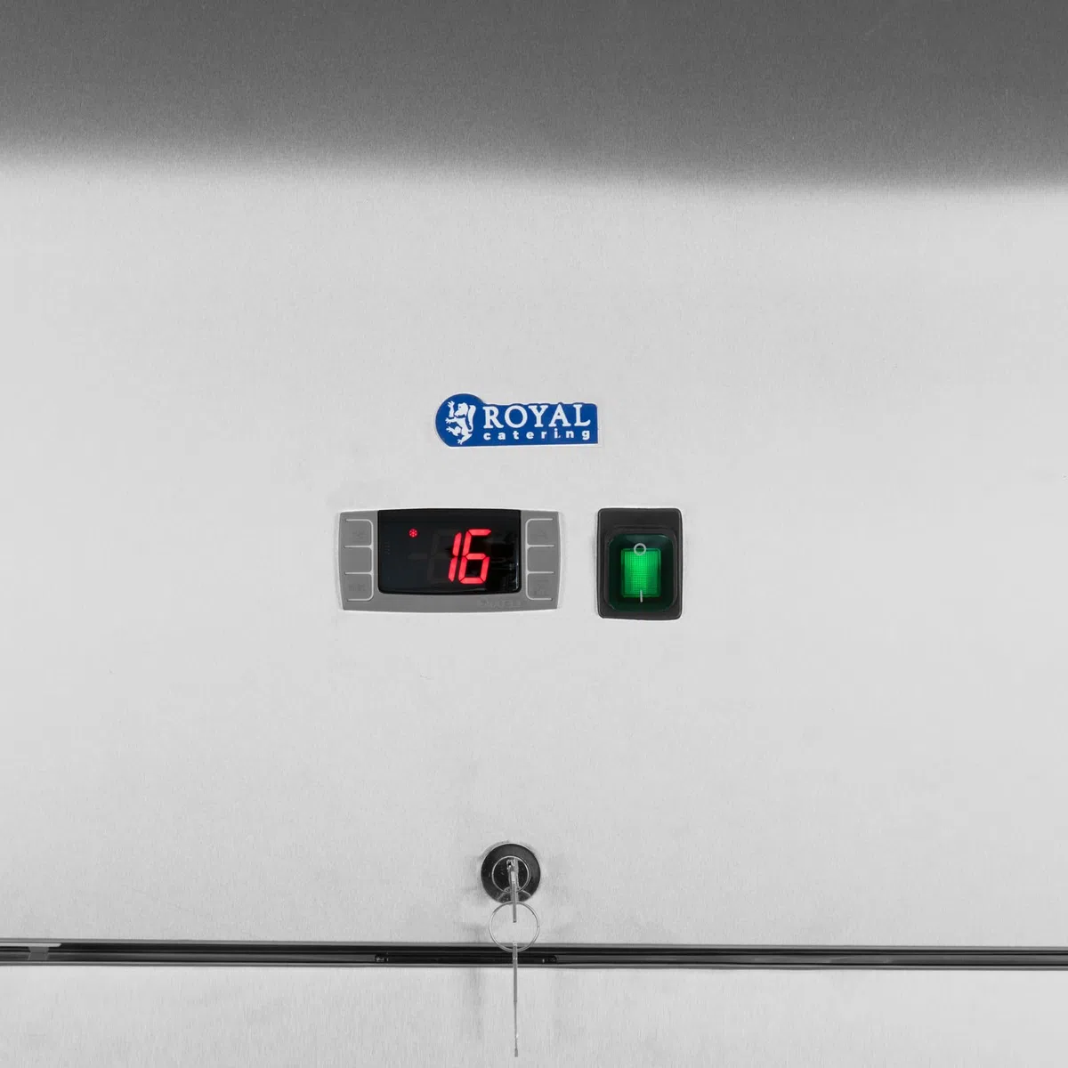 Royal Catering Frigorifero professionale 454 l Acciaio inox 1 porta 4 ruote Serratura porta Armadio frigo Frigorifero verticale Armadio refrigerato Armadio frigo professionale