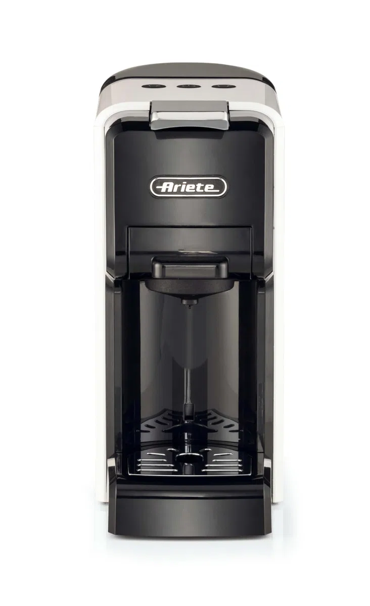 Ariete 1304/00 Macchina da caffè espresso a cassetto per capsule Nespresso*, Dolcegusto* e Lavazza A Modo mio*, cialde e polvere, Bianco