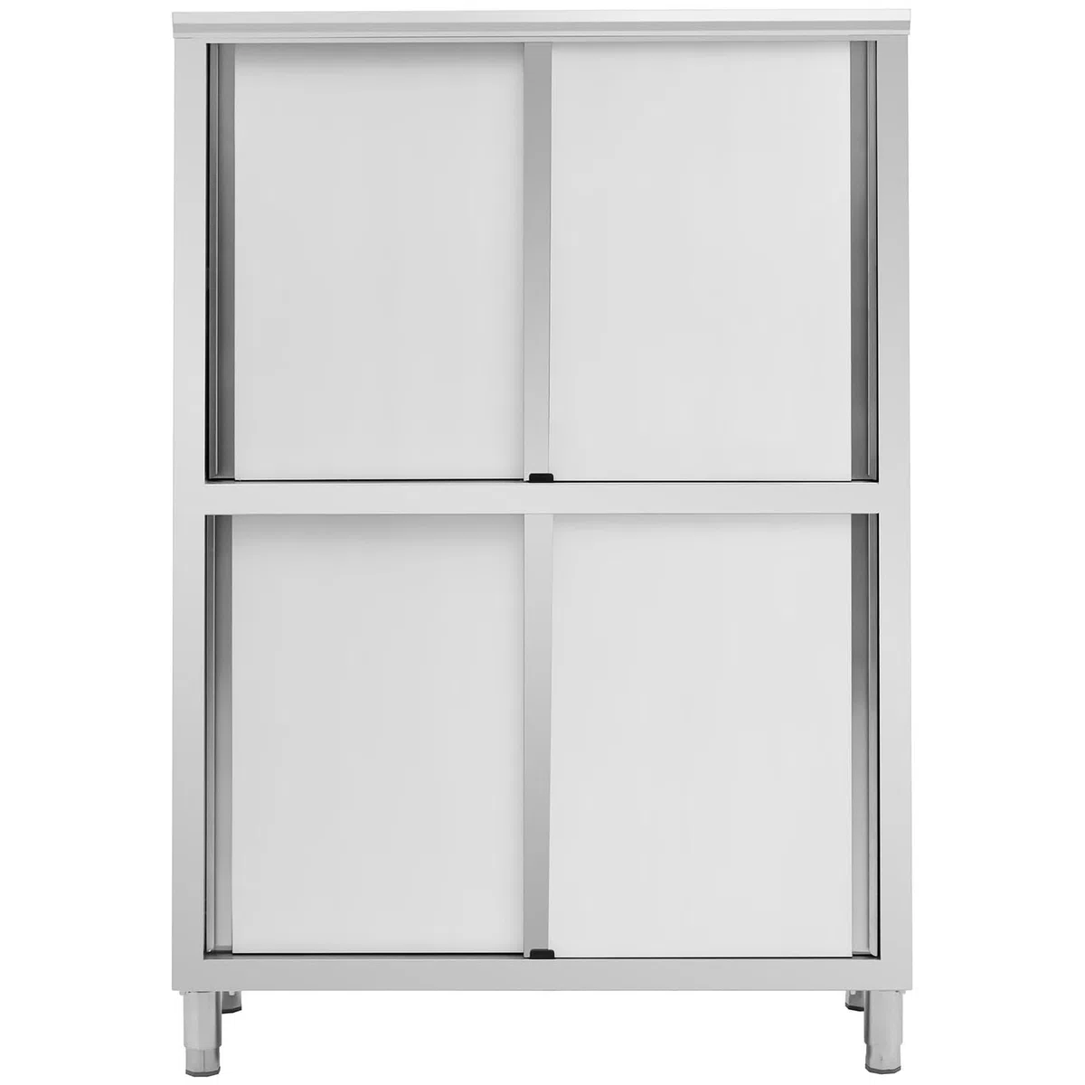 Royal Catering RCAT-120/50-C - Armadietto per stoviglie in acciaio INOX, 1200 x 500 x 1800 mm, 4 ripiani fino a 200 kg, in acciaio INOX