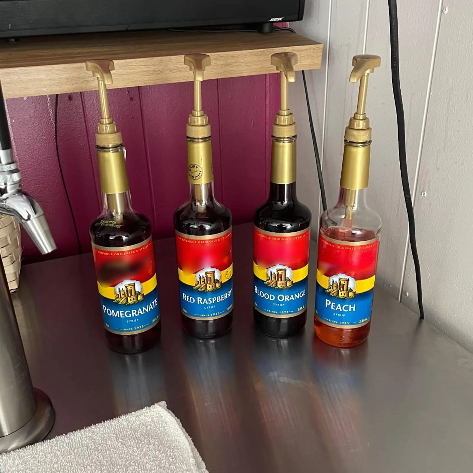 Pompa per sciroppo, erogatore per sciroppo di caffè, riutilizzabile, per porzioni di sciroppo, per bottiglie di aromi di caffè, caffè, bar, 5 pezzi