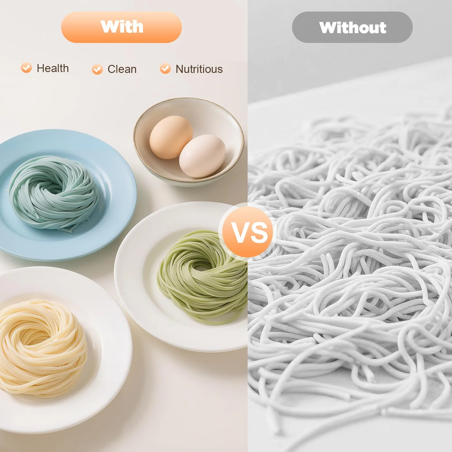 Macchina per la Pasta Elettrica, 260W Completamente Automatica con 9 Trafile, Pasta Maker, Macchina Automatica per Spaghetti, Pasta, Ravioli, Fino a 500g di Farina,Processo di Impastamento di 3 Minuti