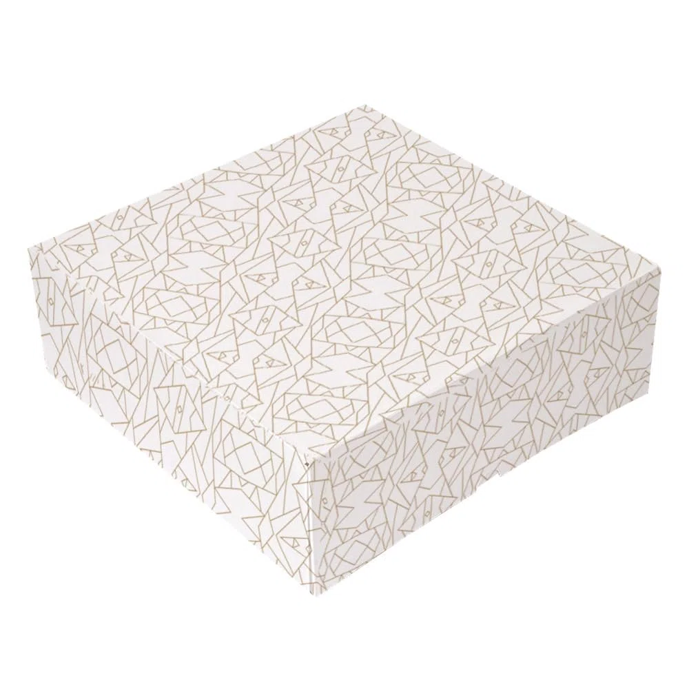 Garcia de Pou 50 pezzi - Scatole Pasticceria senza Finestra 'Thepack' 250 G/M2 26 x 26 x 8 cm Bianco Cartone Ondulato Nano-Micro