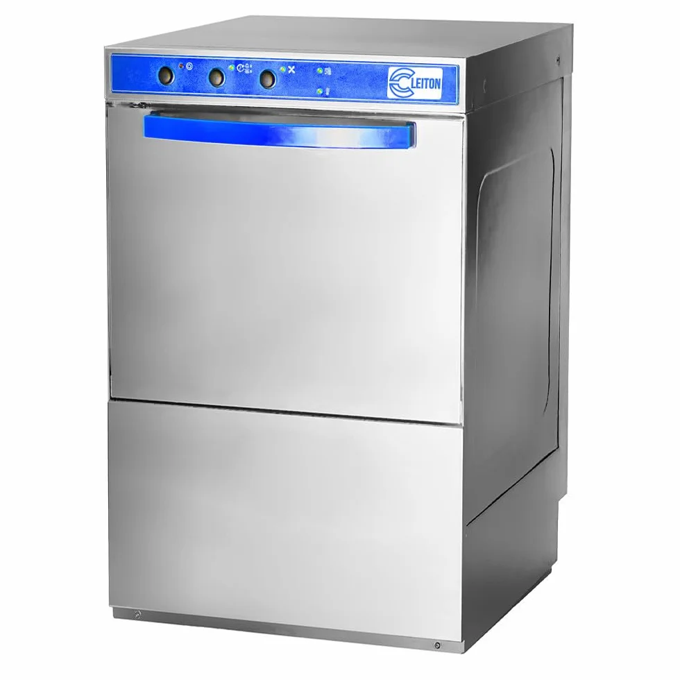 Cleiton® Pro Lavabicchieri Ristorazione | 40x40 | Lavabicchieri portatile con 2 programmi | 2730 W, 50 dB | Lavabicchieri 465x565x720 mm Con Pompe Detersivo, Brillantante e Scarico